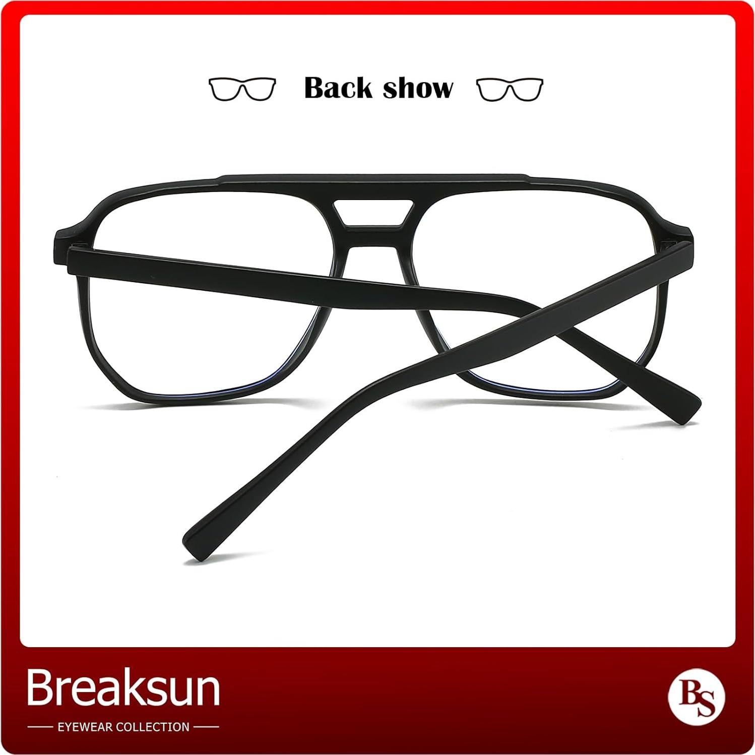 Gafas de sol cuadradas Breaksun A3 Negro Mate 54mm