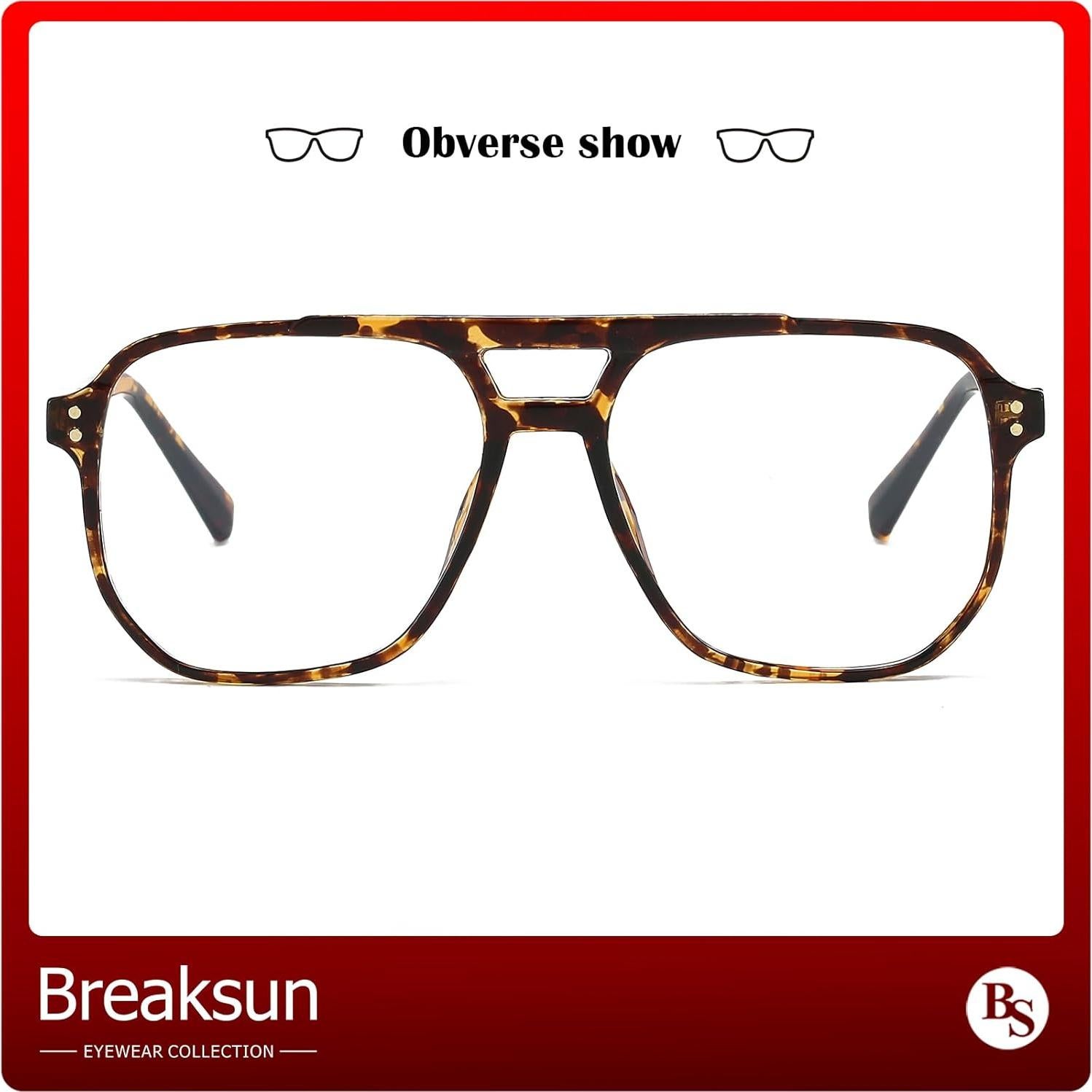 Gafas de sol cuadradas Breaksun B68 con bloqueo luz azul