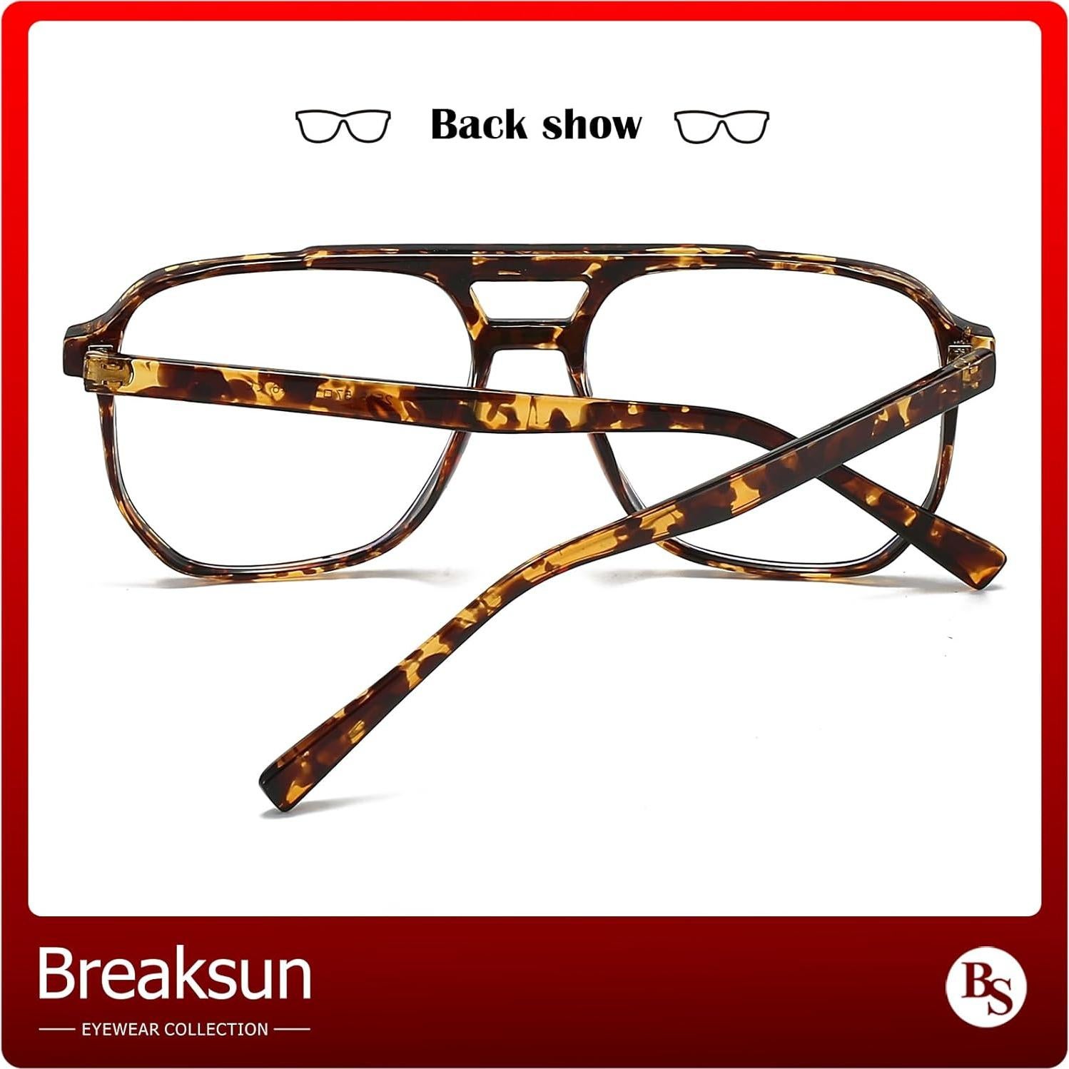 Gafas de sol cuadradas Breaksun B68 con bloqueo luz azul