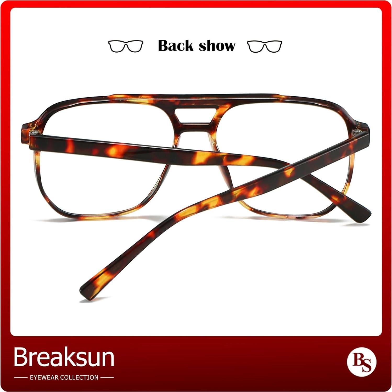 Gafas de sol retro Breaksun B68 unisex 54mm A1 Carey