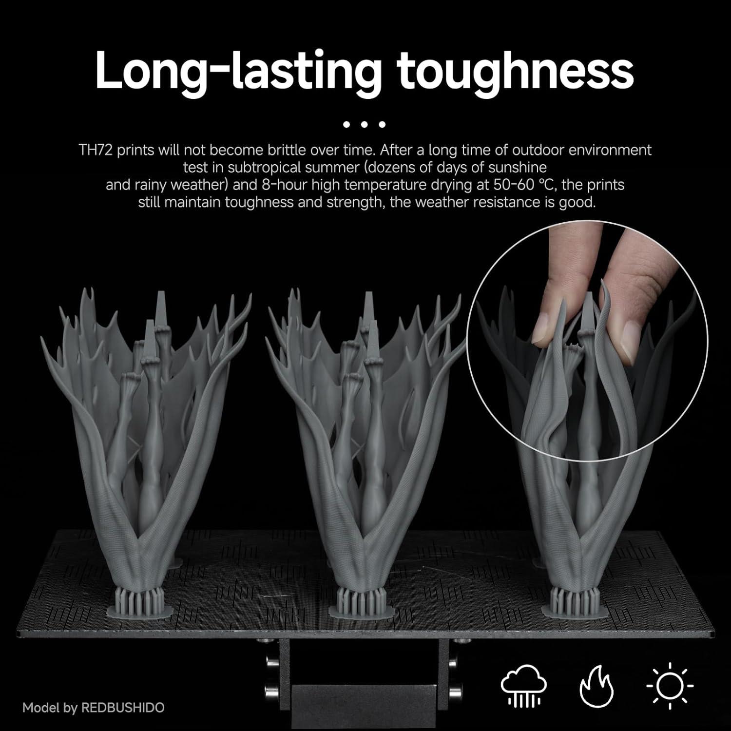 Resina para Impresora 3D RESIONE TH72 Gris Mate 1 kg