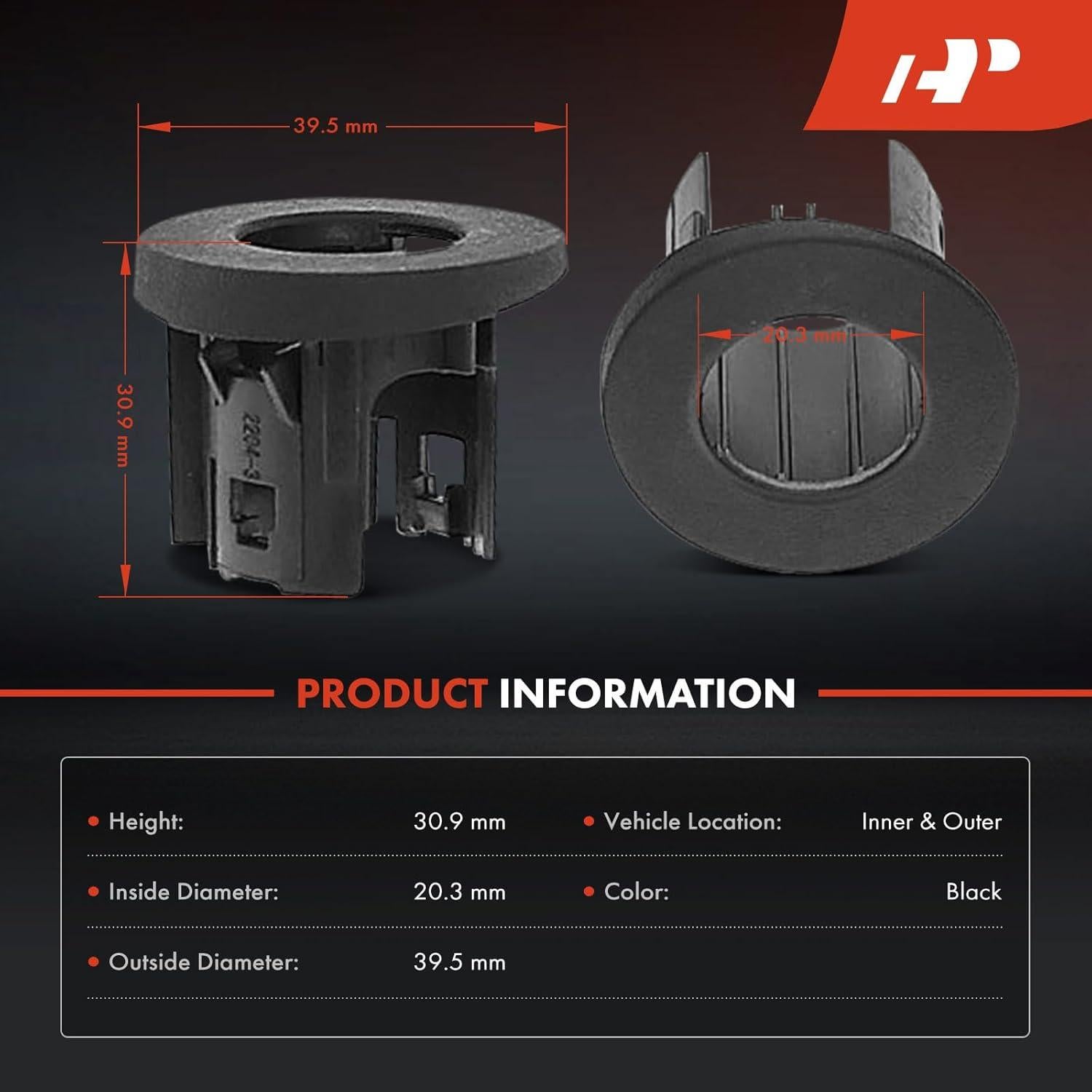 Soportes de Sensor de Estacionamiento A-Premium 4 Pcs Ford 2017-2020