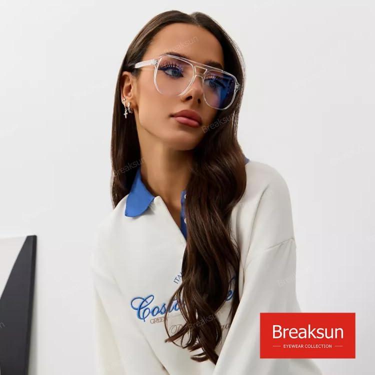 Gafas de sol cuadradas Breaksun B68 con bloqueo luz azul
