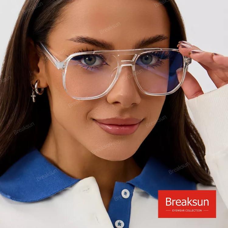 Gafas de sol cuadradas Breaksun B68 con bloqueo luz azul