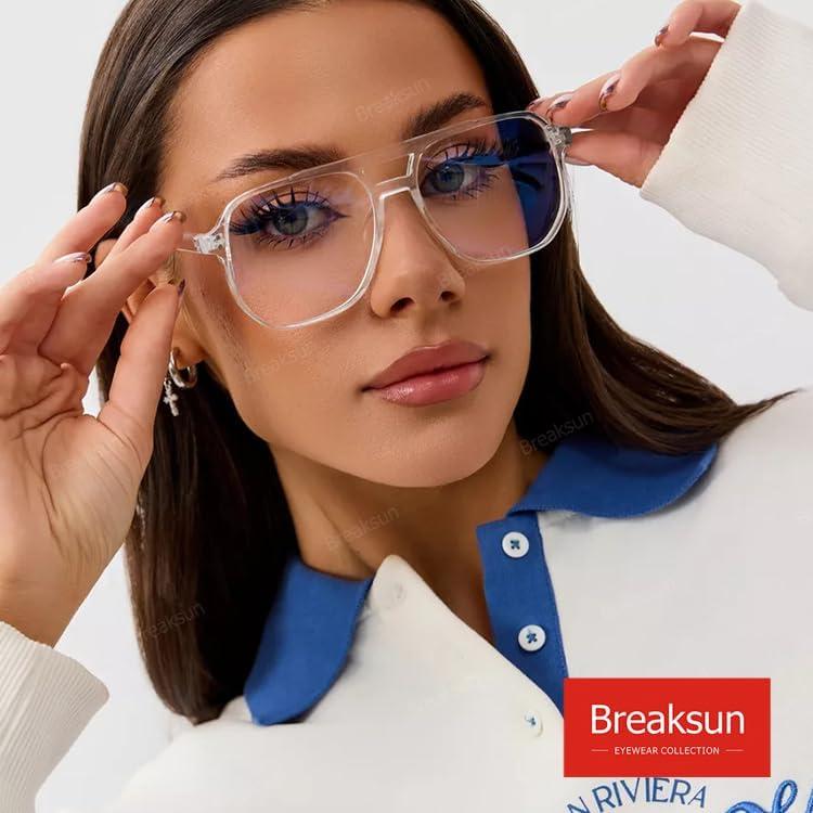 Gafas de sol cuadradas Breaksun B68 con bloqueo luz azul