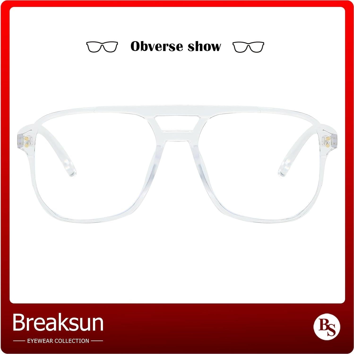 Gafas de sol cuadradas Breaksun B68 con bloqueo luz azul