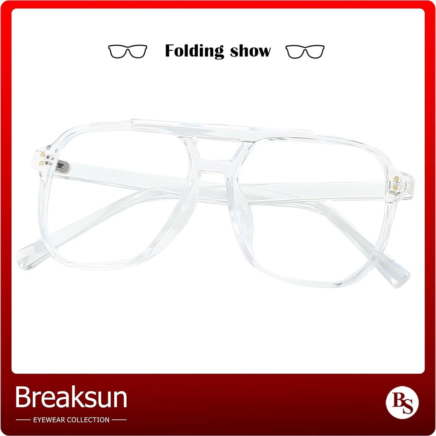 Gafas de sol cuadradas Breaksun B68 con bloqueo luz azul