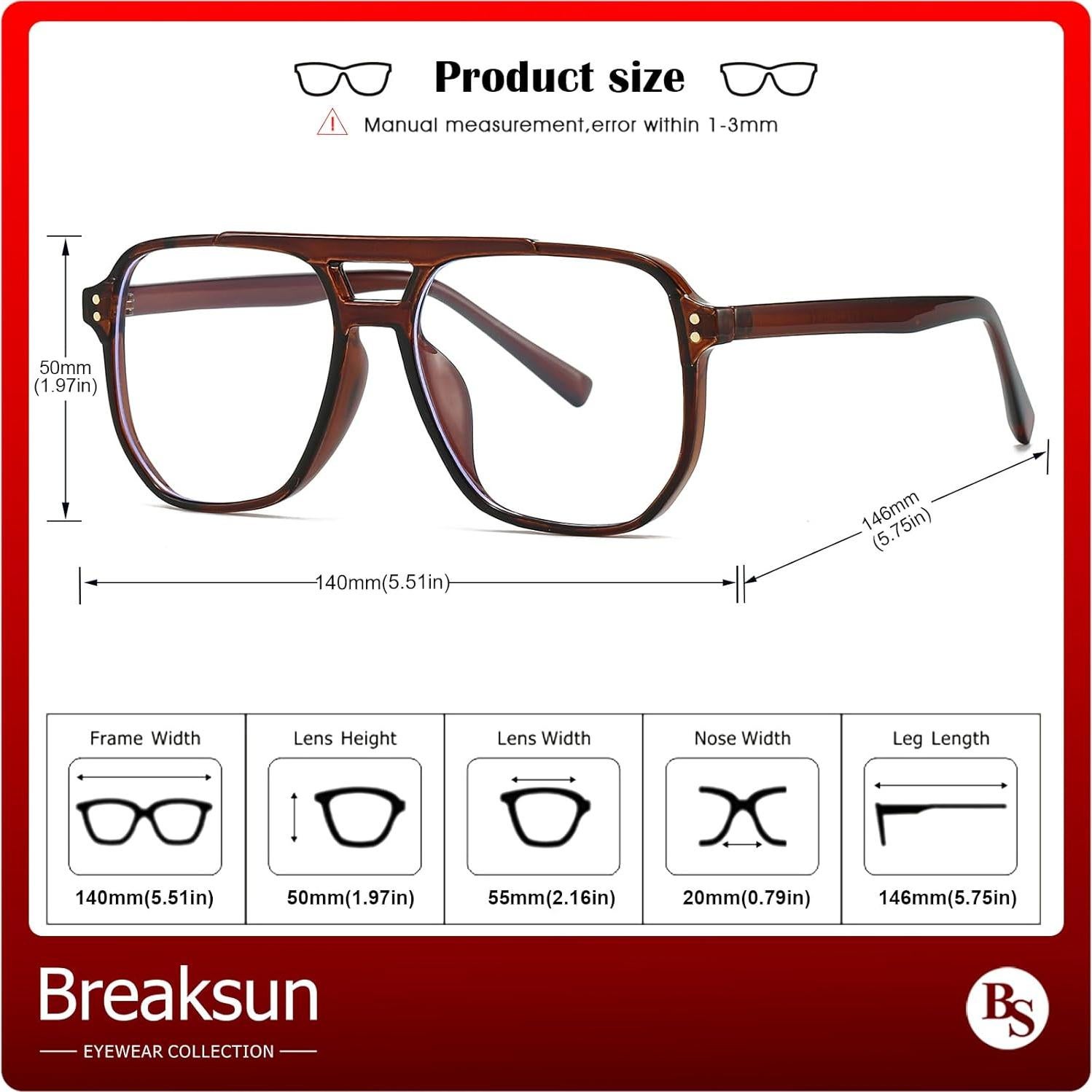 Gafas de sol retro Breaksun B68 unisex 54mm bloqueadoras