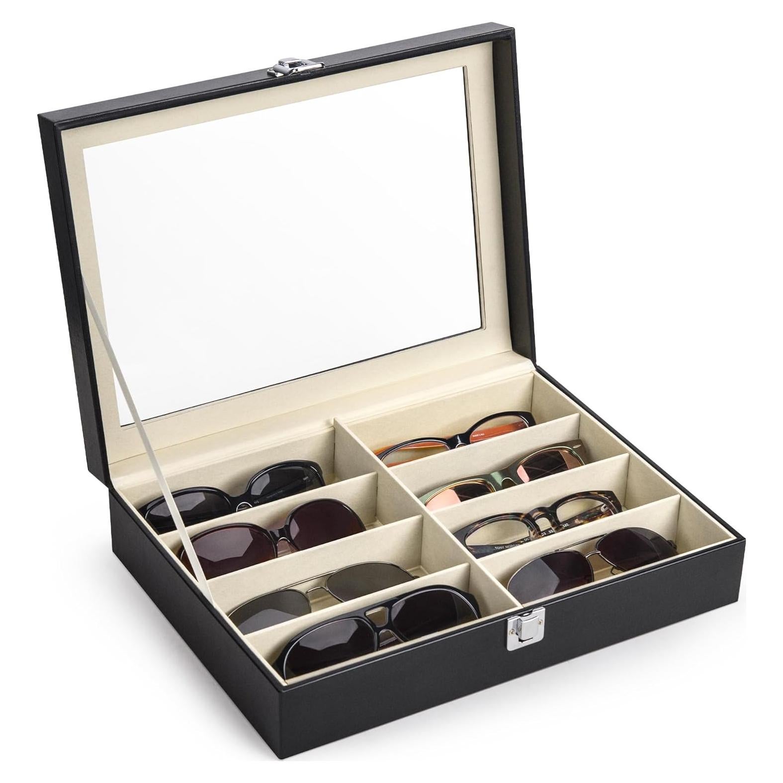 Organizador de Gafas CO-Z 8 Compartimentos Negro