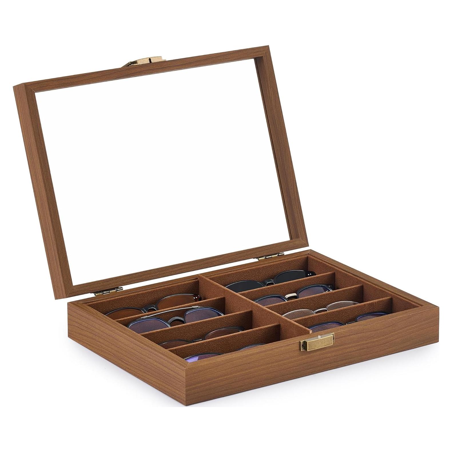 Organizador de Gafas CO-Z 8 Compartimentos Madera Elegante