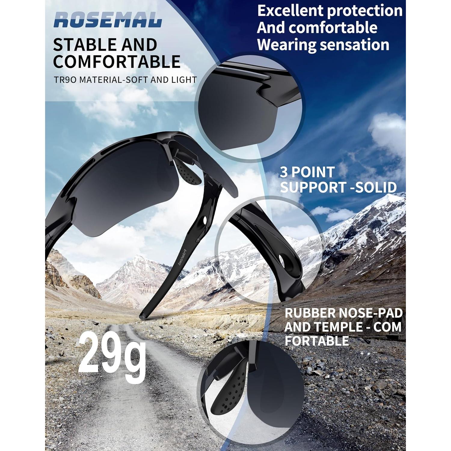 Gafas de sol deportivas Rosemal 7253 polarizadas UV400