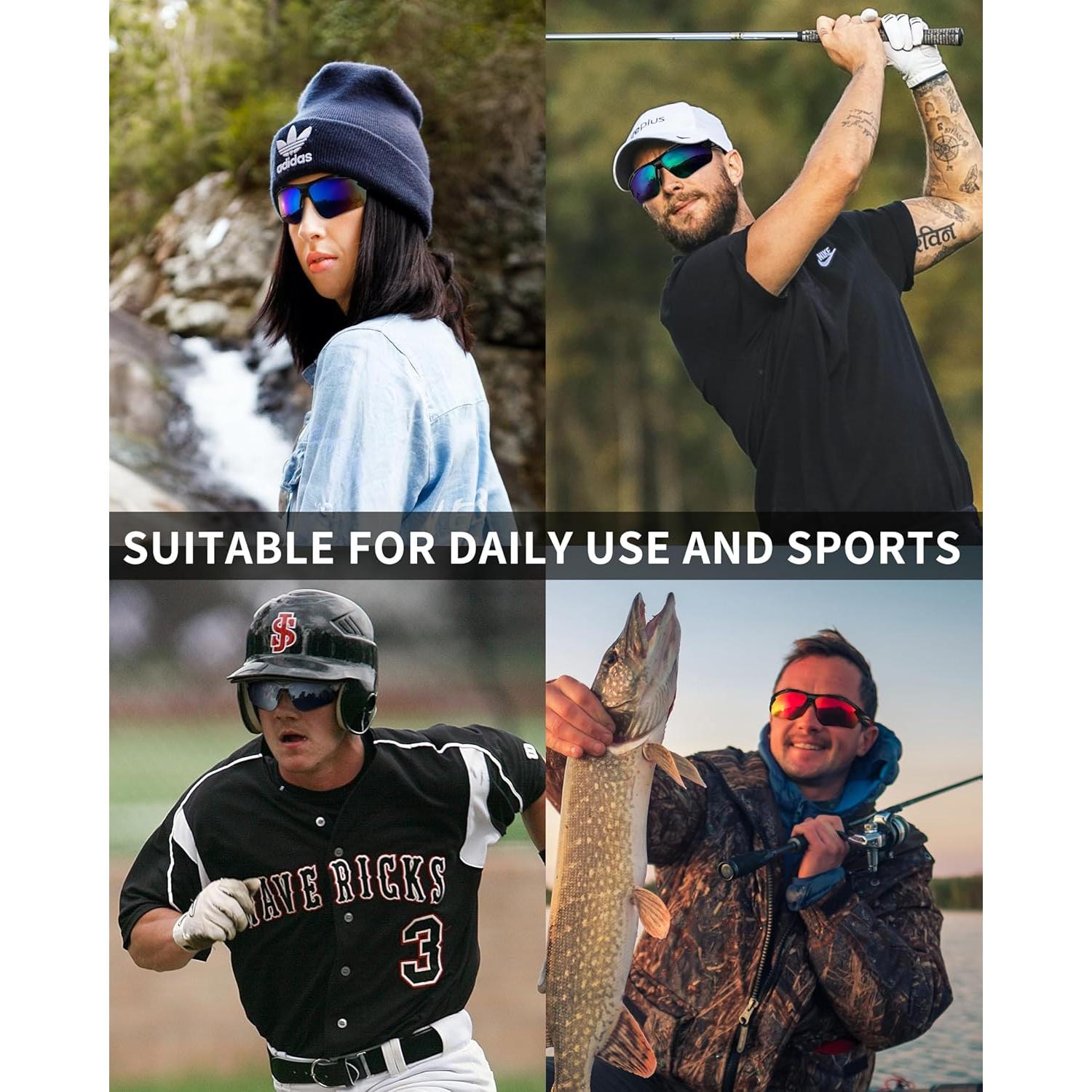 Gafas de sol deportivas Rosemal 7253 UV400 TR90 Verde