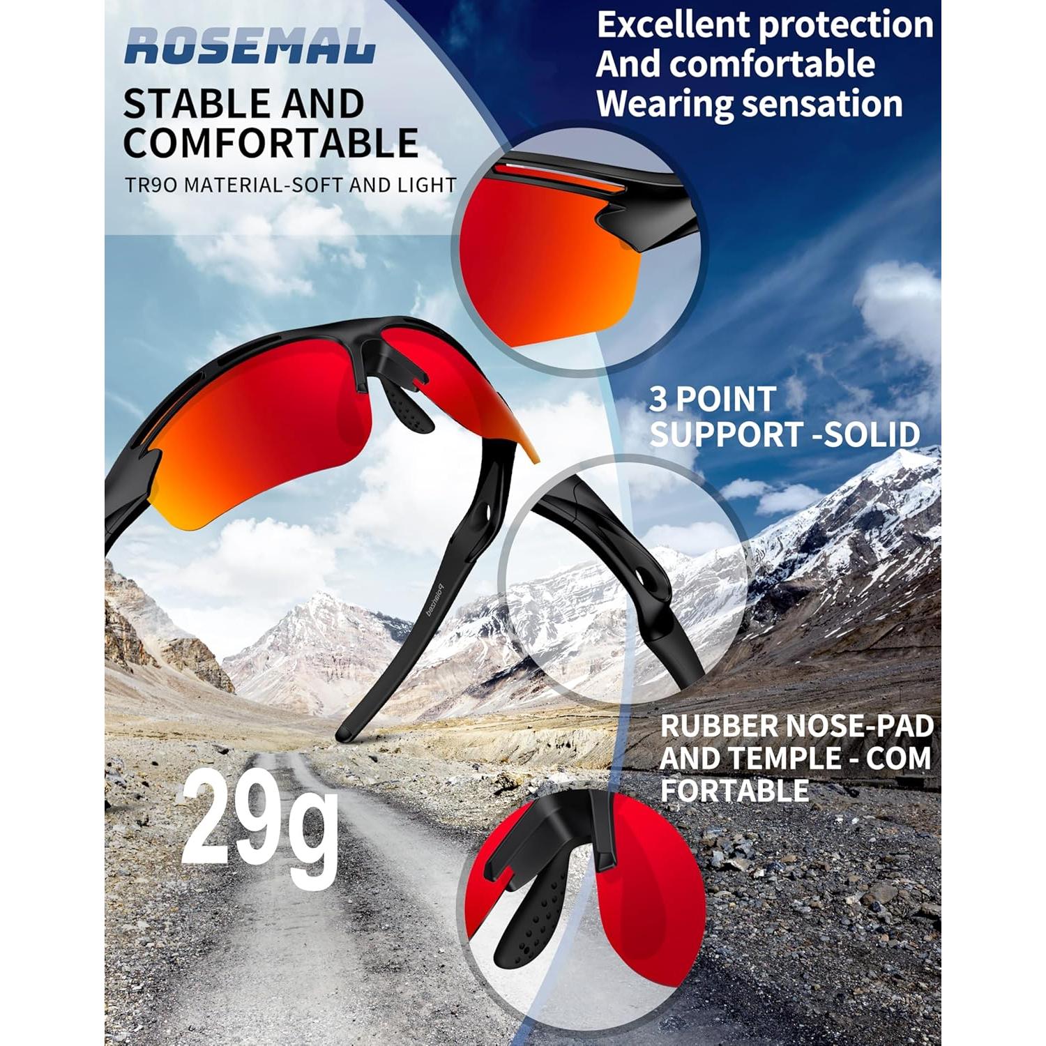 Gafas de sol deportivas Rosemal 7253 polarizadas UV400