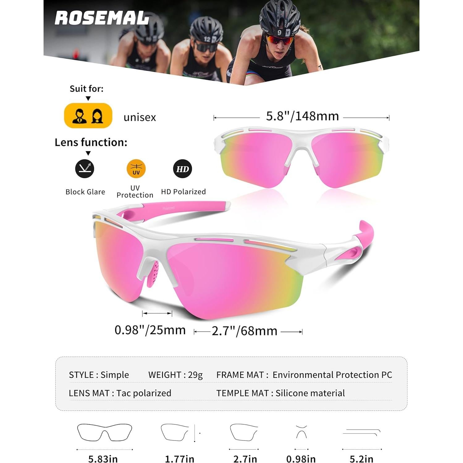 Gafas de sol deportivas Rosemal 7253 polarizadas UV400