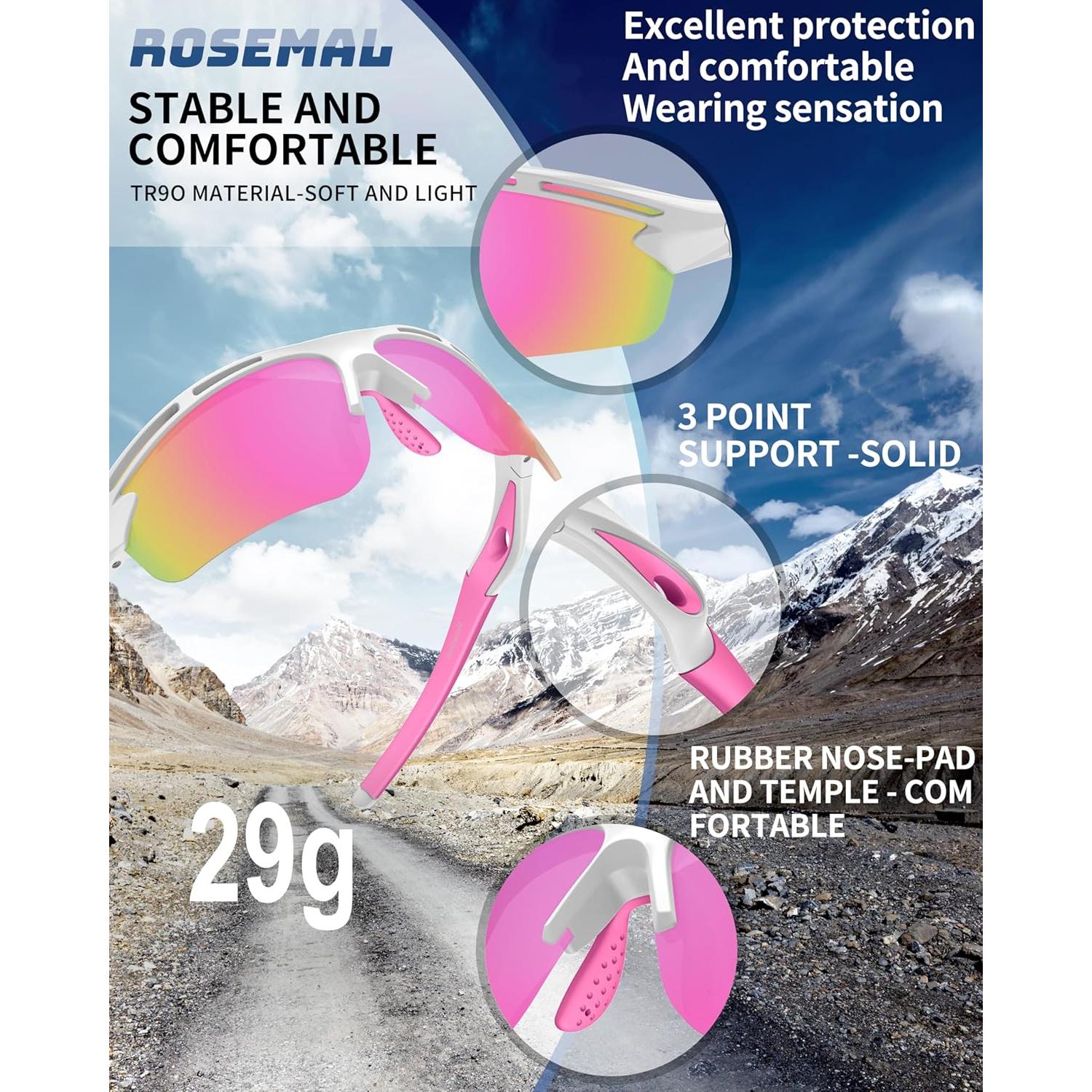 Gafas de sol deportivas Rosemal 7253 polarizadas UV400