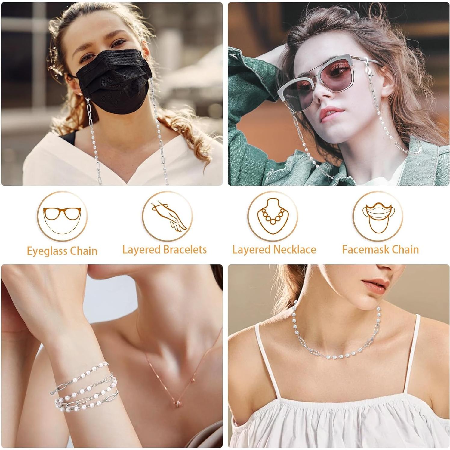 Cadena de Gafas BILIONE Plata 78 cm para Mujeres y Niñas