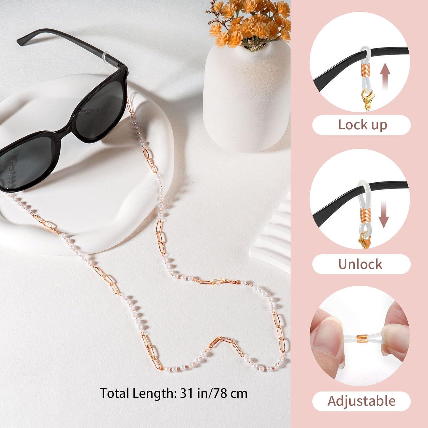 Cadena de Gafas BILIONE Oro Rosa 78 cm Multifuncional