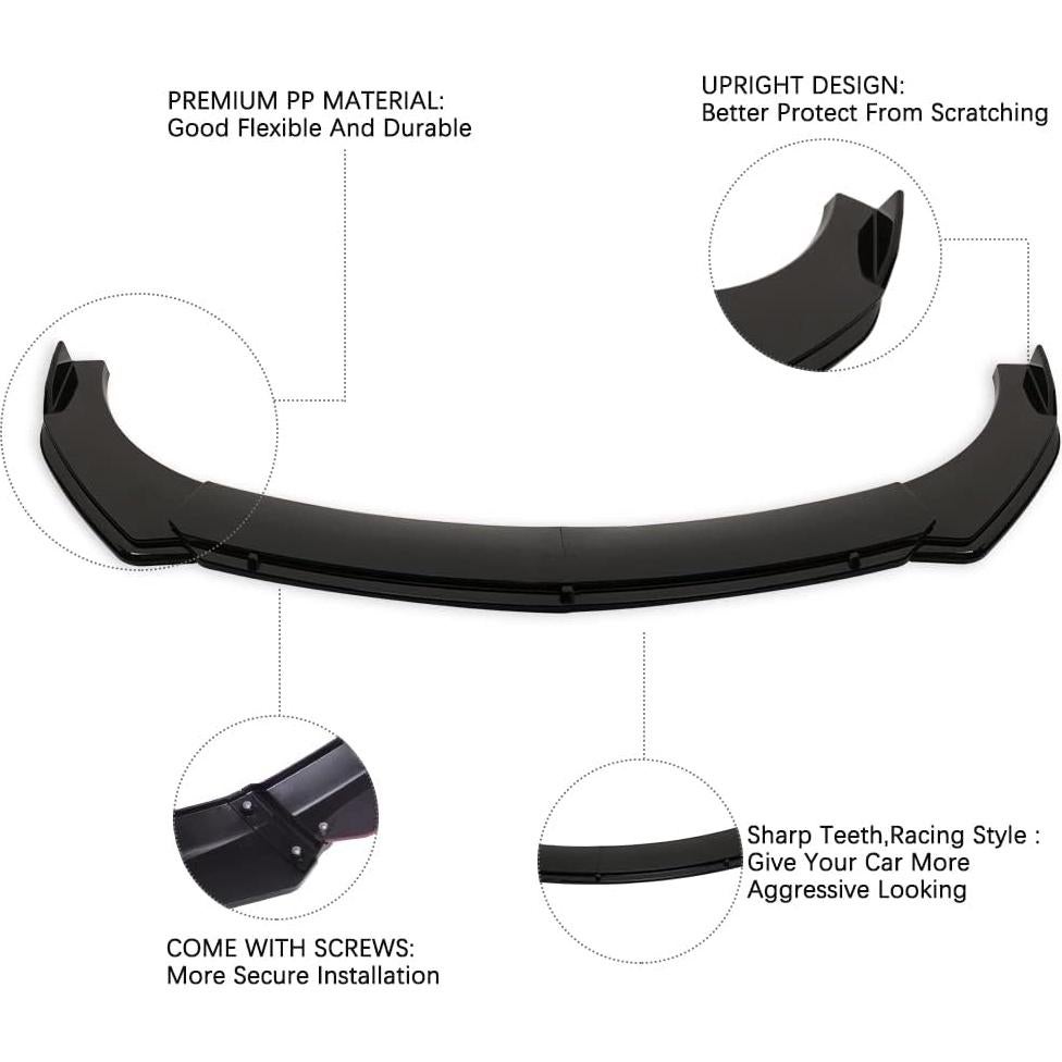 Lip Frontal Spoiler DREAMIZER Universal Negro ABS 10-13
