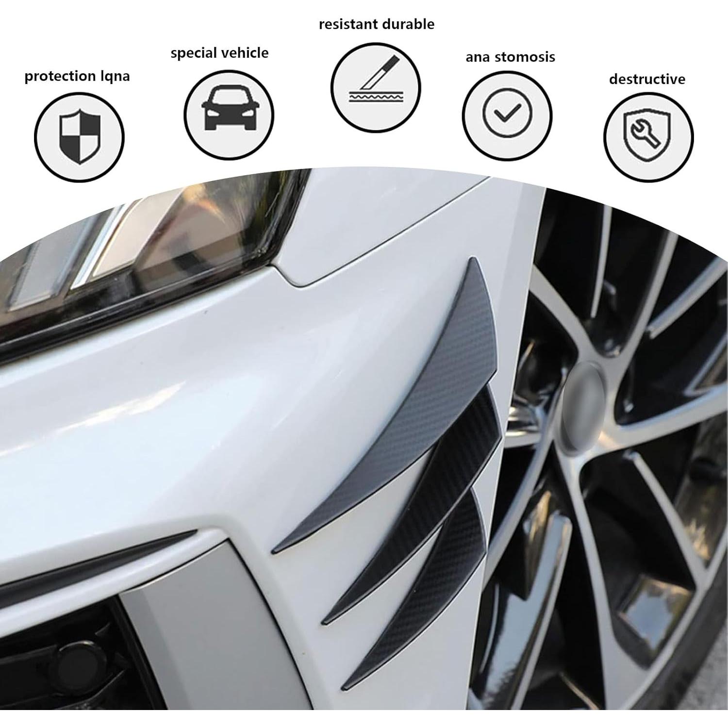 Kit de Alerones Gunhunt 6 Piezas Fibra de Carbono Negra