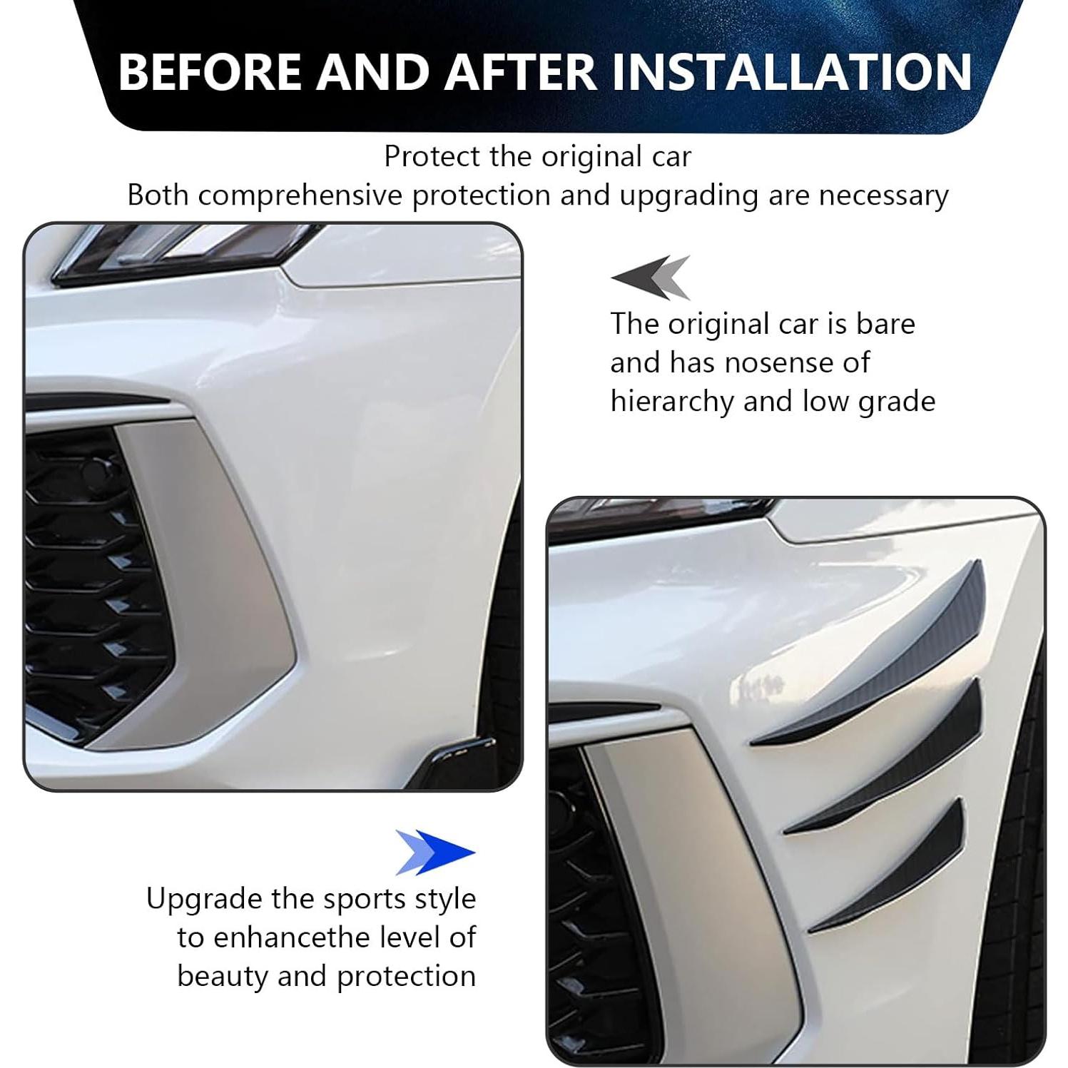 Kit de Alerones Gunhunt 6 Piezas Fibra de Carbono Negra