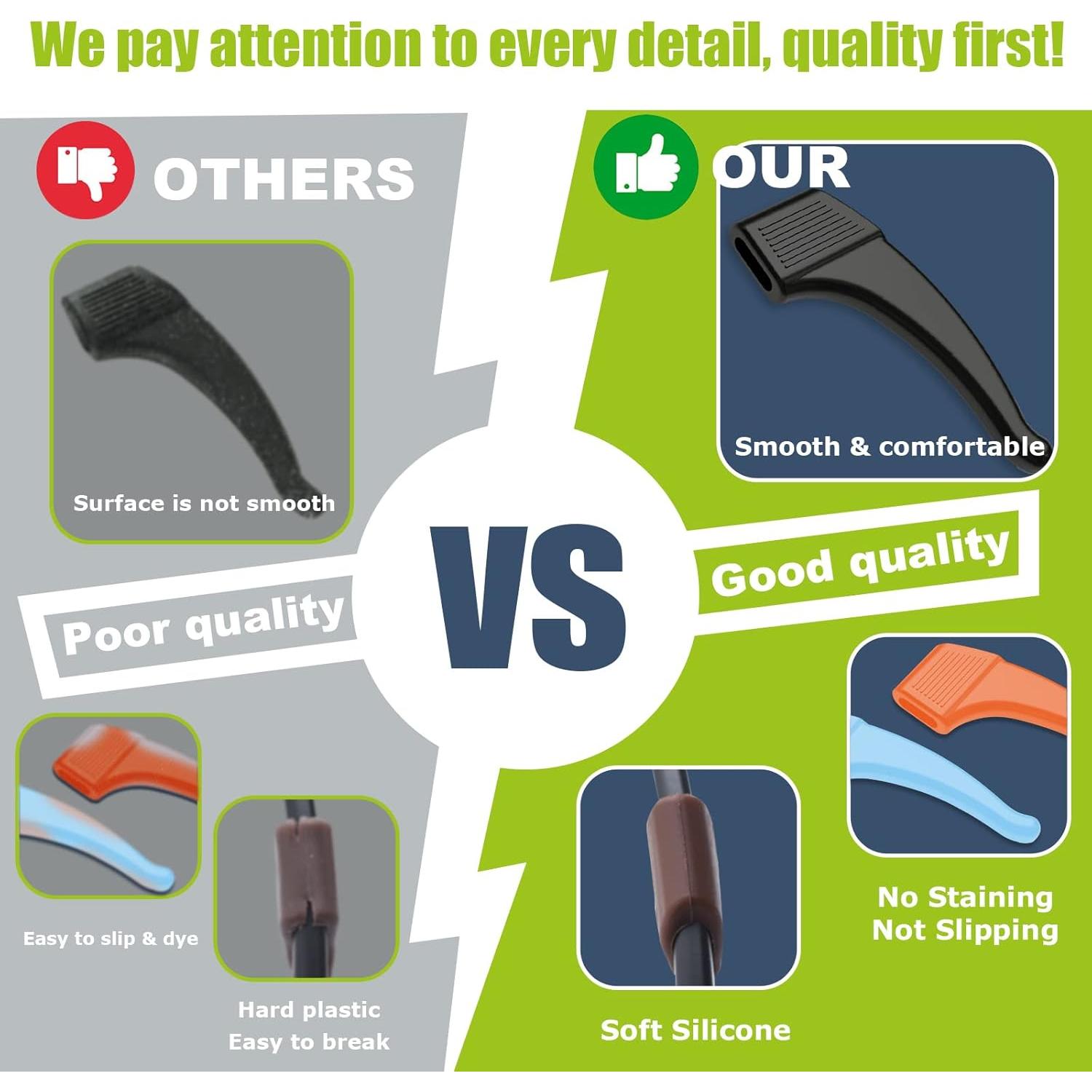 Ganchos de oreja antideslizantes SMARTTOP 16 pares silicona