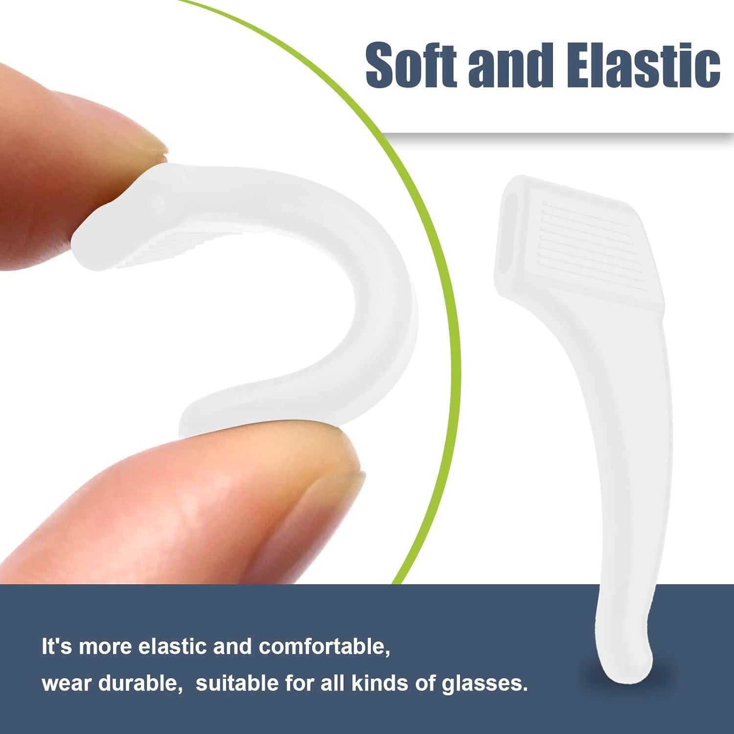 16 Pares Ganchos Antideslizantes Silicona para Gafas