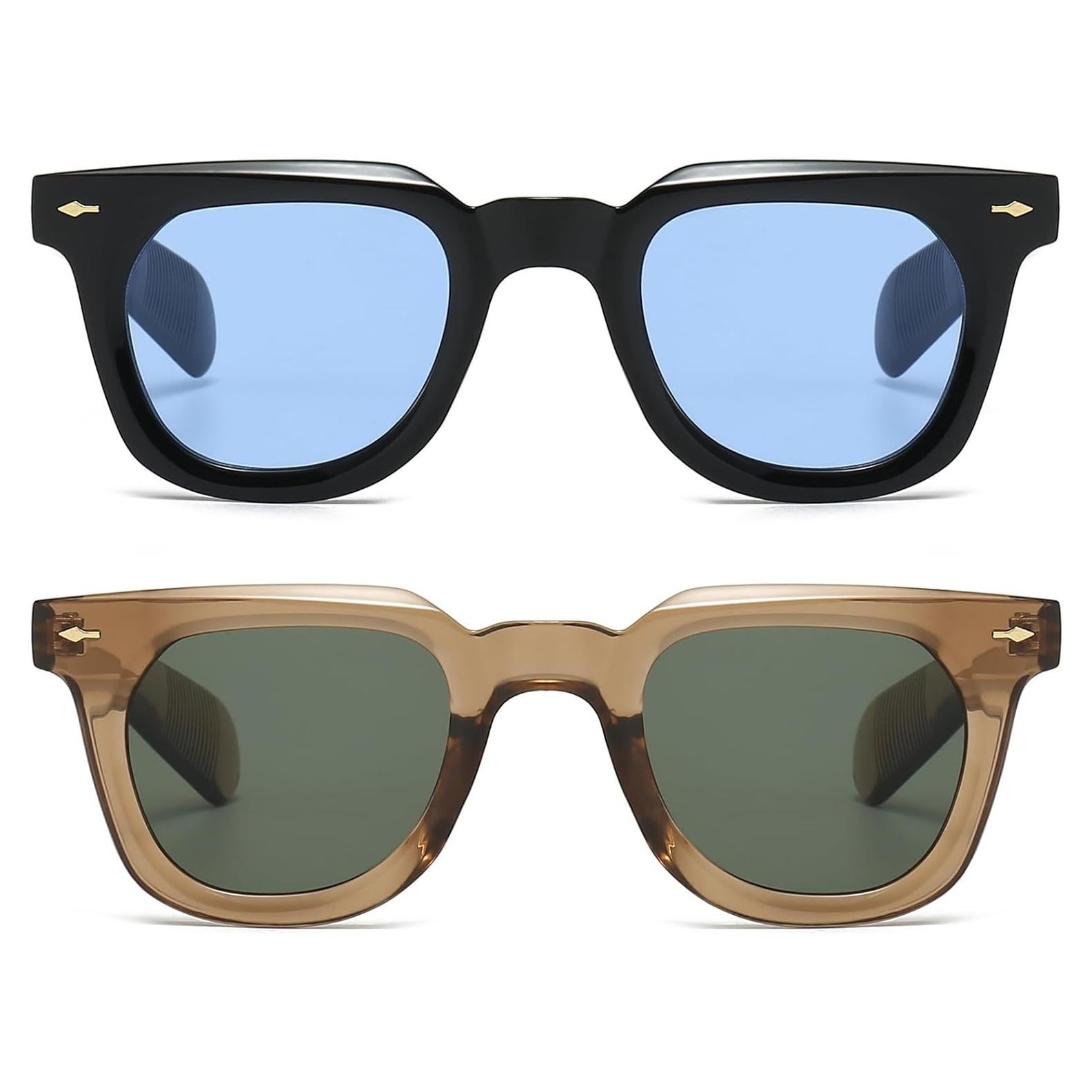 Gafas de sol cuadradas PORADAY unisex con lentes UV400