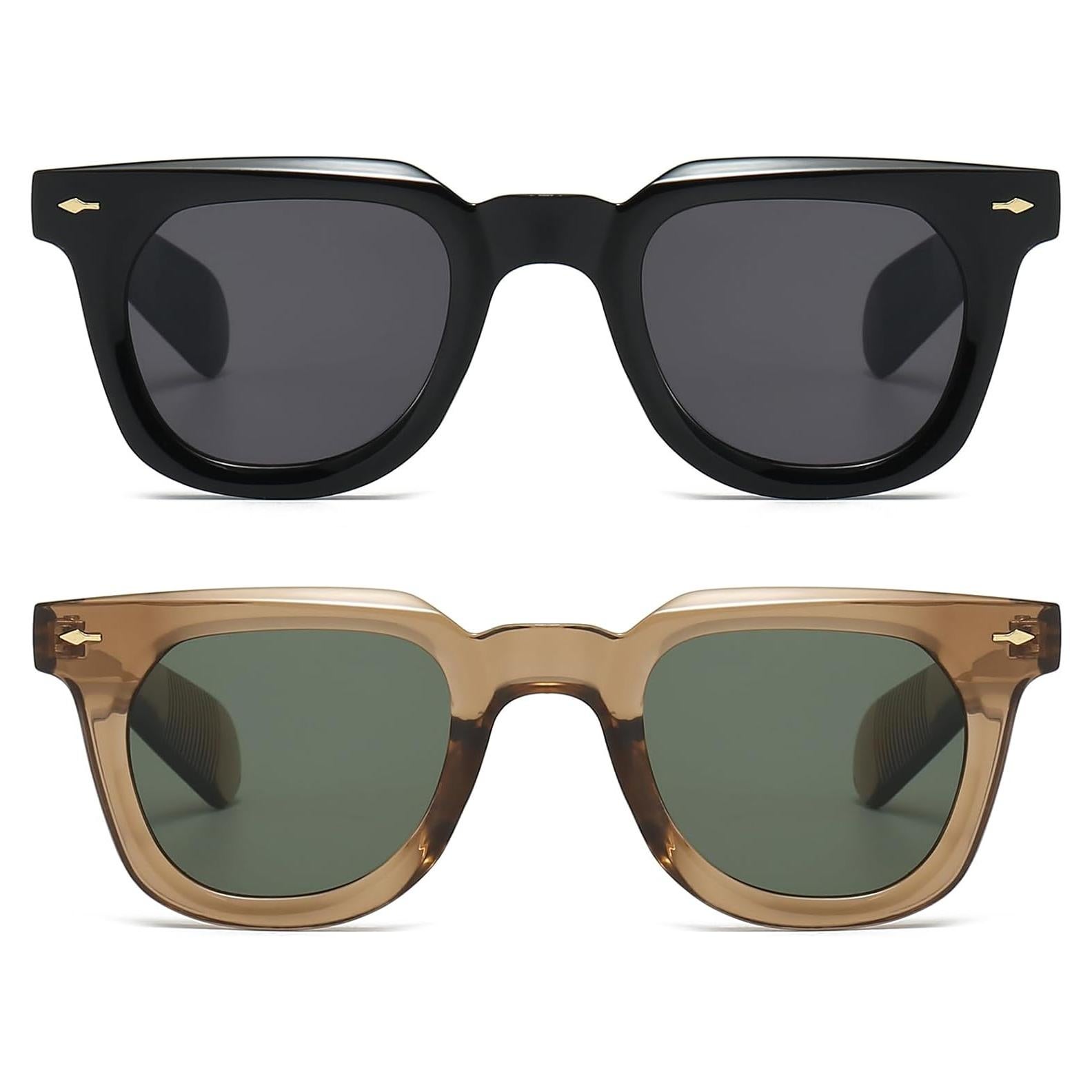 Gafas de sol cuadradas PORADAY unisex con lentes UV400