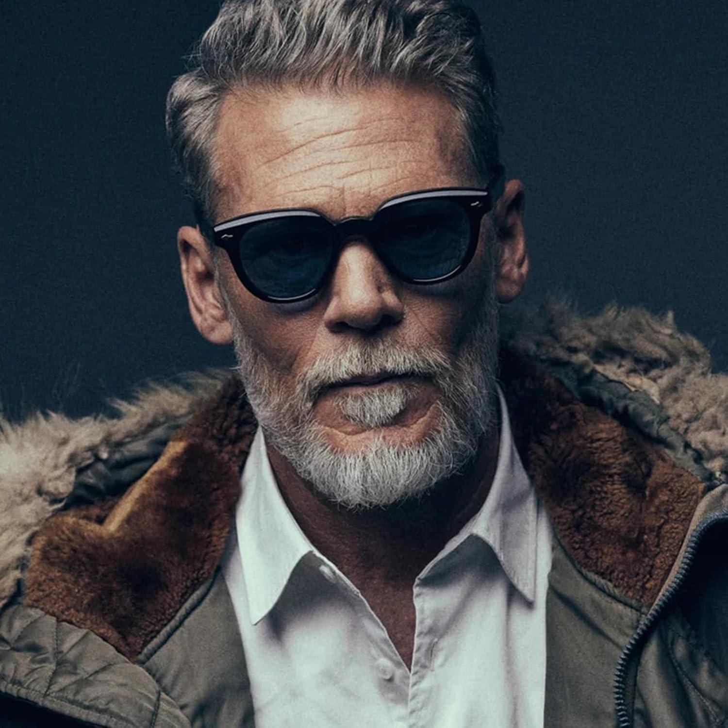 Gafas de sol cuadradas PORADAY negras UV400 unisex