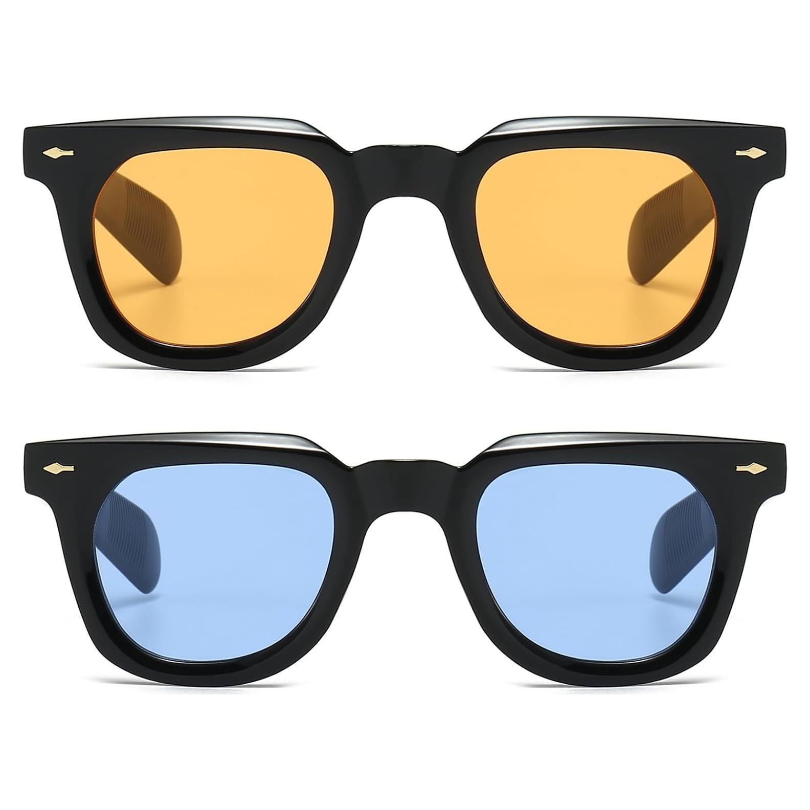 Gafas de sol cuadradas PORADAY unisex con lentes UV400