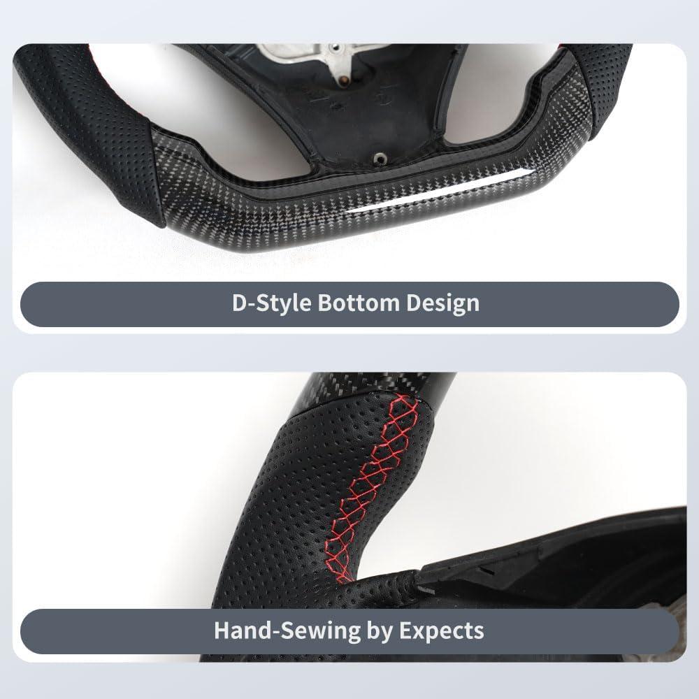 Volante de Fibra de Carbono JIANGGAI D-Forma para BMW E-Series 2005-2012