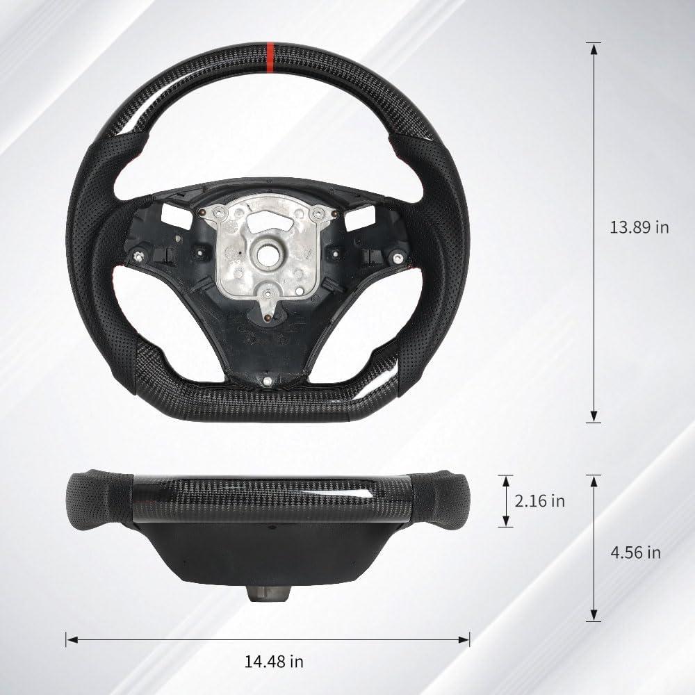 Volante de Fibra de Carbono JIANGGAI D-Forma para BMW E-Series 2005-2012