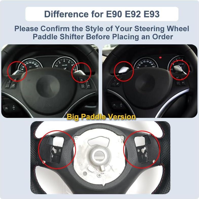 Volante de Fibra de Carbono JIANGGAI D-Forma para BMW E-Series 2005-2012