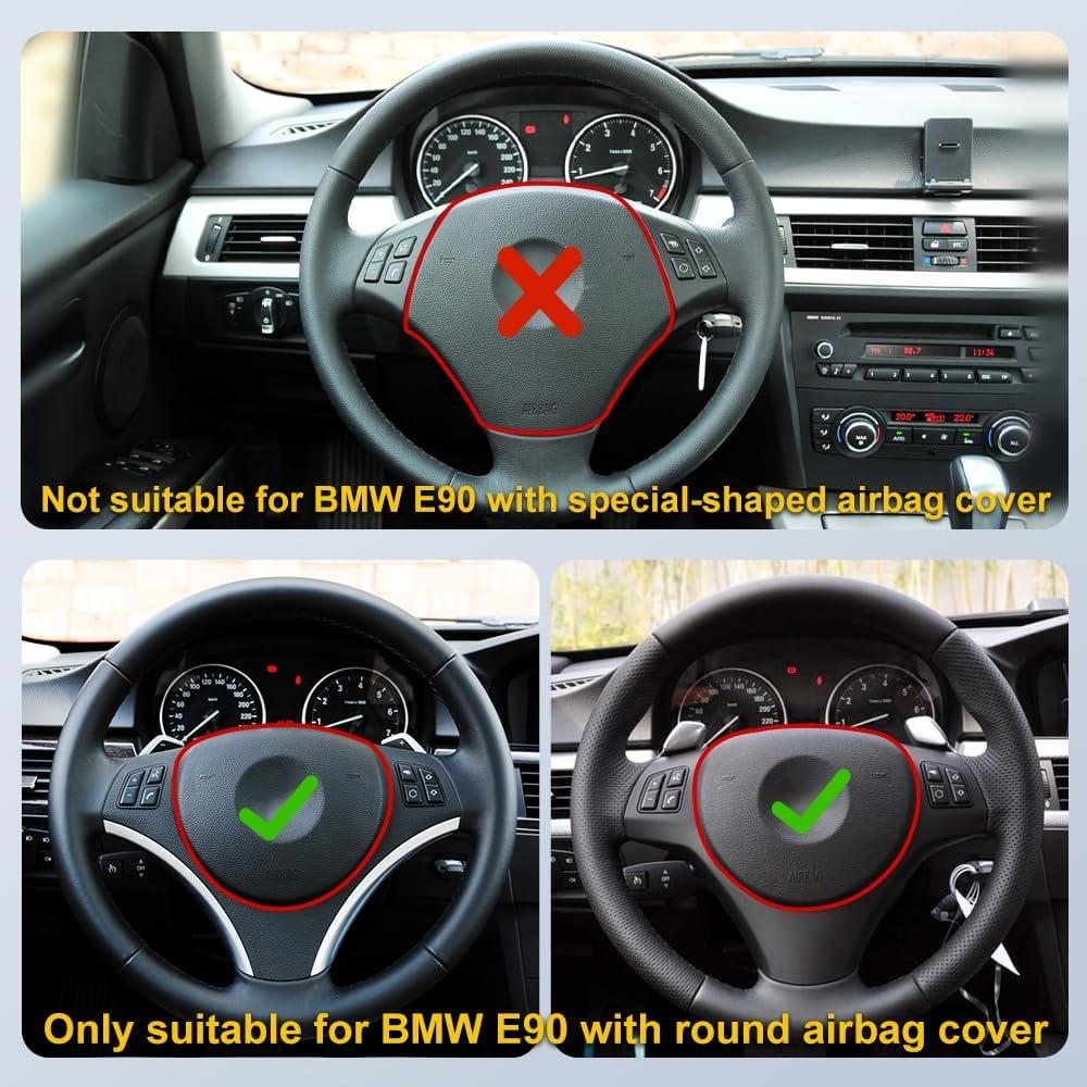 Volante de Fibra de Carbono JIANGGAI D-Forma para BMW E-Series 2005-2012