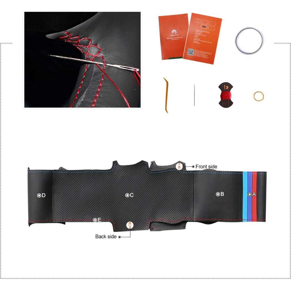 Funda de Volante MEWANT para BMW E46 E39 M3 M5 Costura a Mano