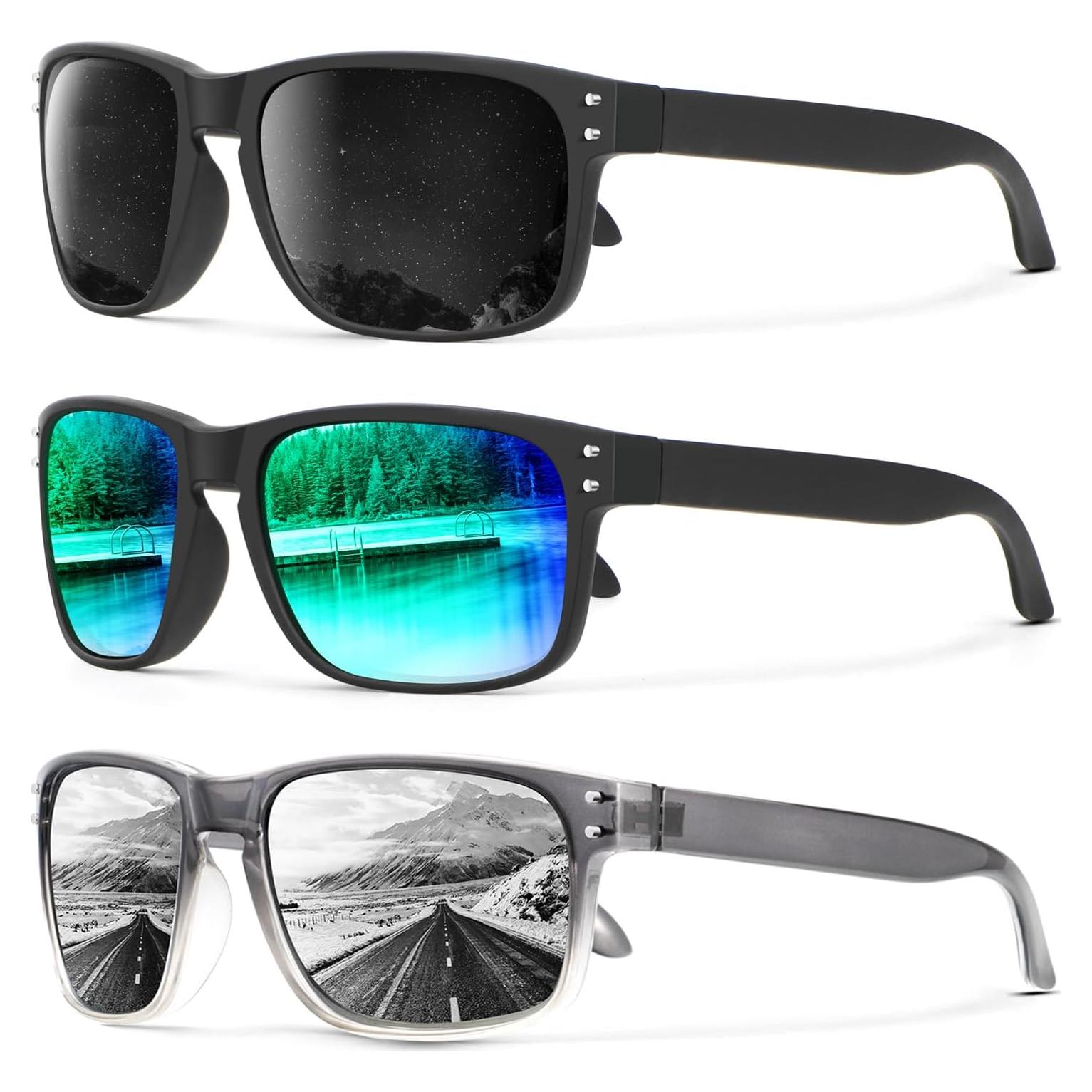 Gafas de Sol Polarizadas KALIYADI 3 Paquete UV Protección