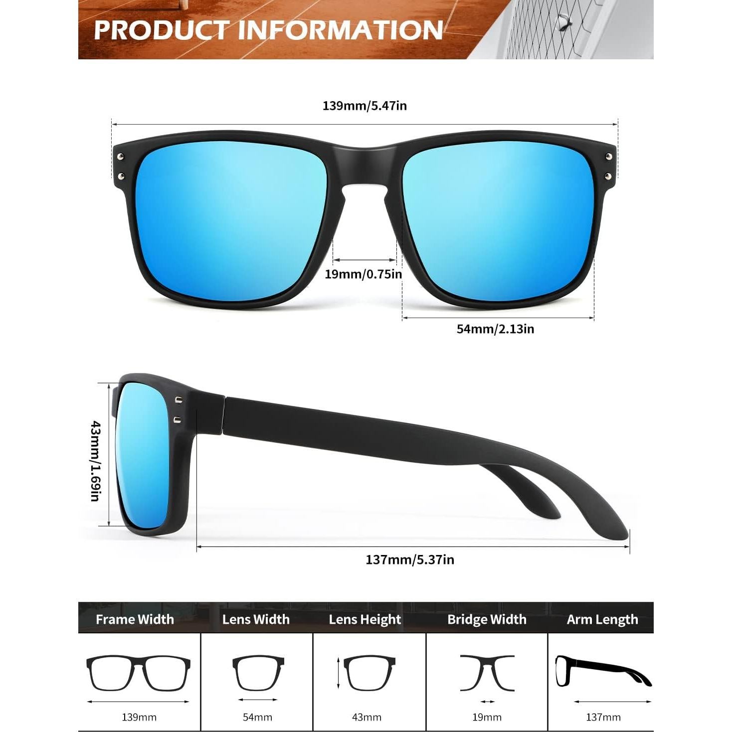 Gafas de Sol Polarizadas KALIYADI 3 Paquete UV Protección