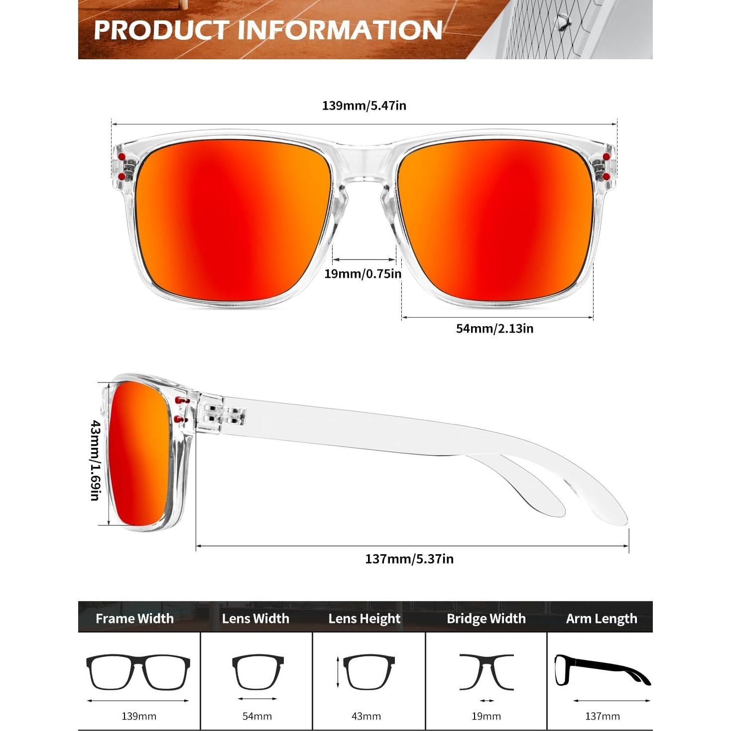 Gafas de Sol Polarizadas KALIYADI 3 Paquete UV Protección