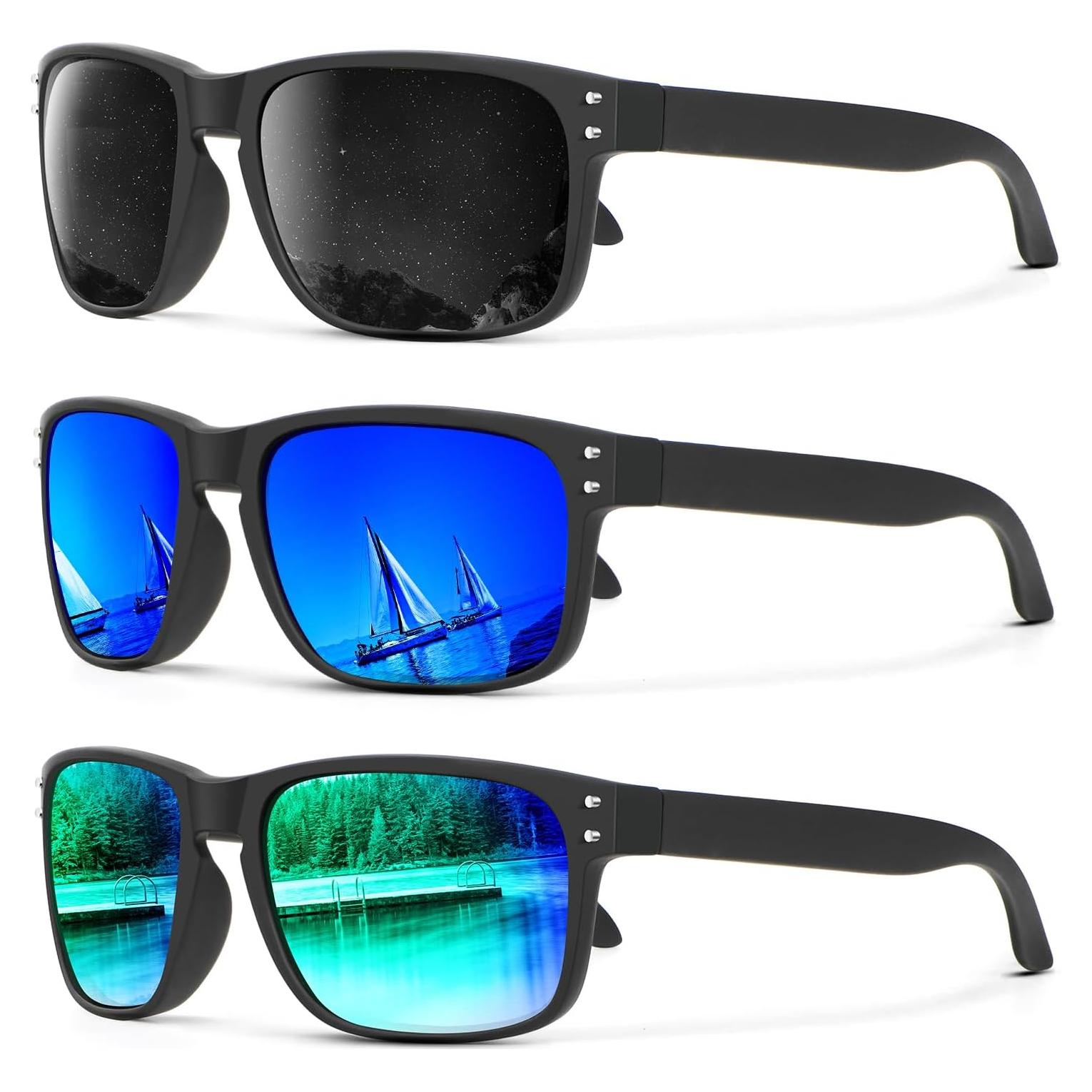 Gafas de Sol Polarizadas KALIYADI 3 Paquete UV Protección