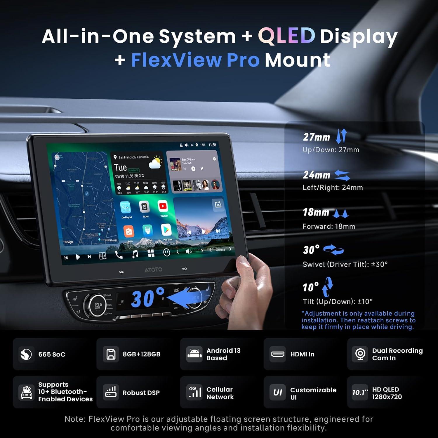 Estéreo de Coche Android 10.1" QLED X10G110E 8GB+128GB 4G LTE