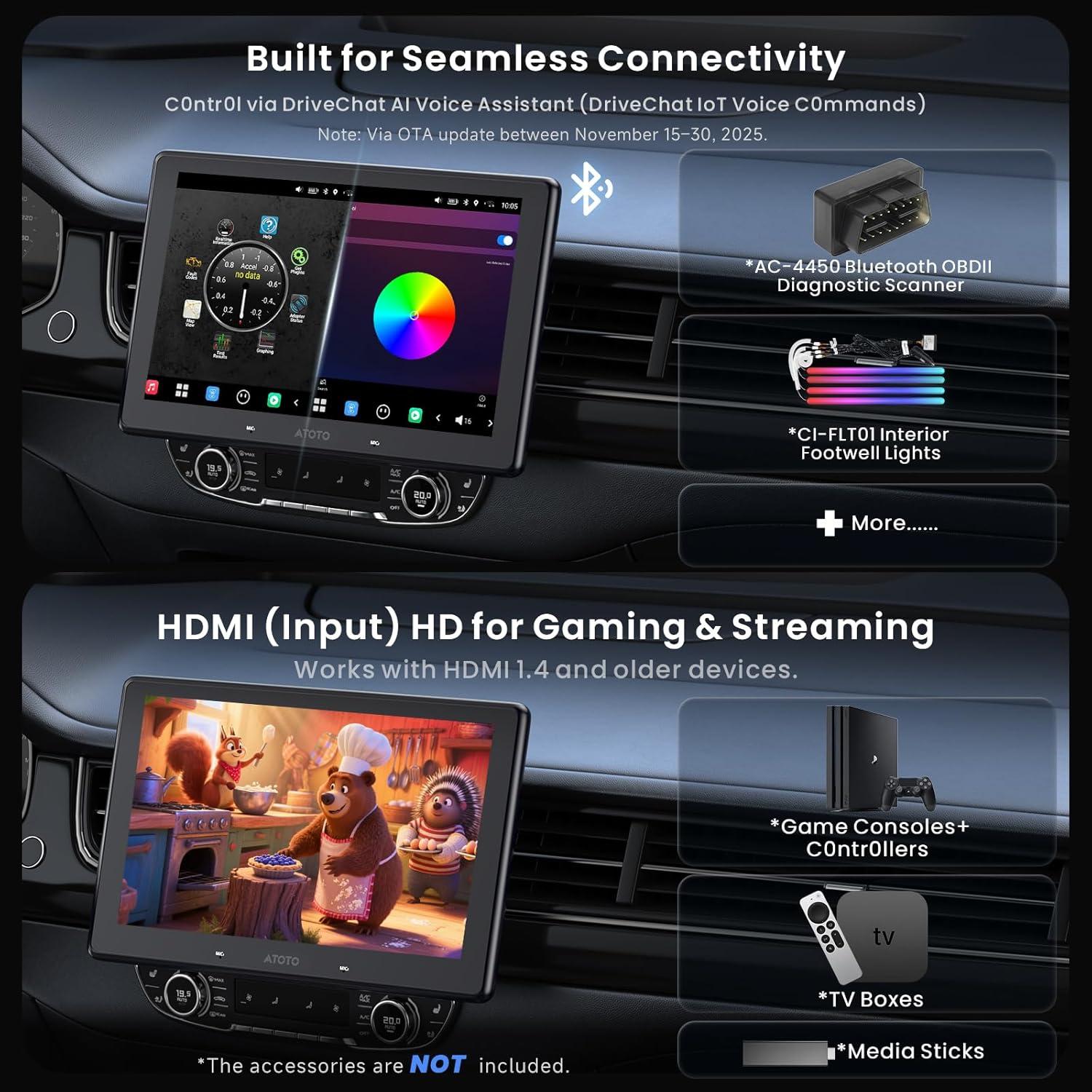 Estéreo de Coche Android 10.1" QLED X10G110E 8GB+128GB 4G LTE