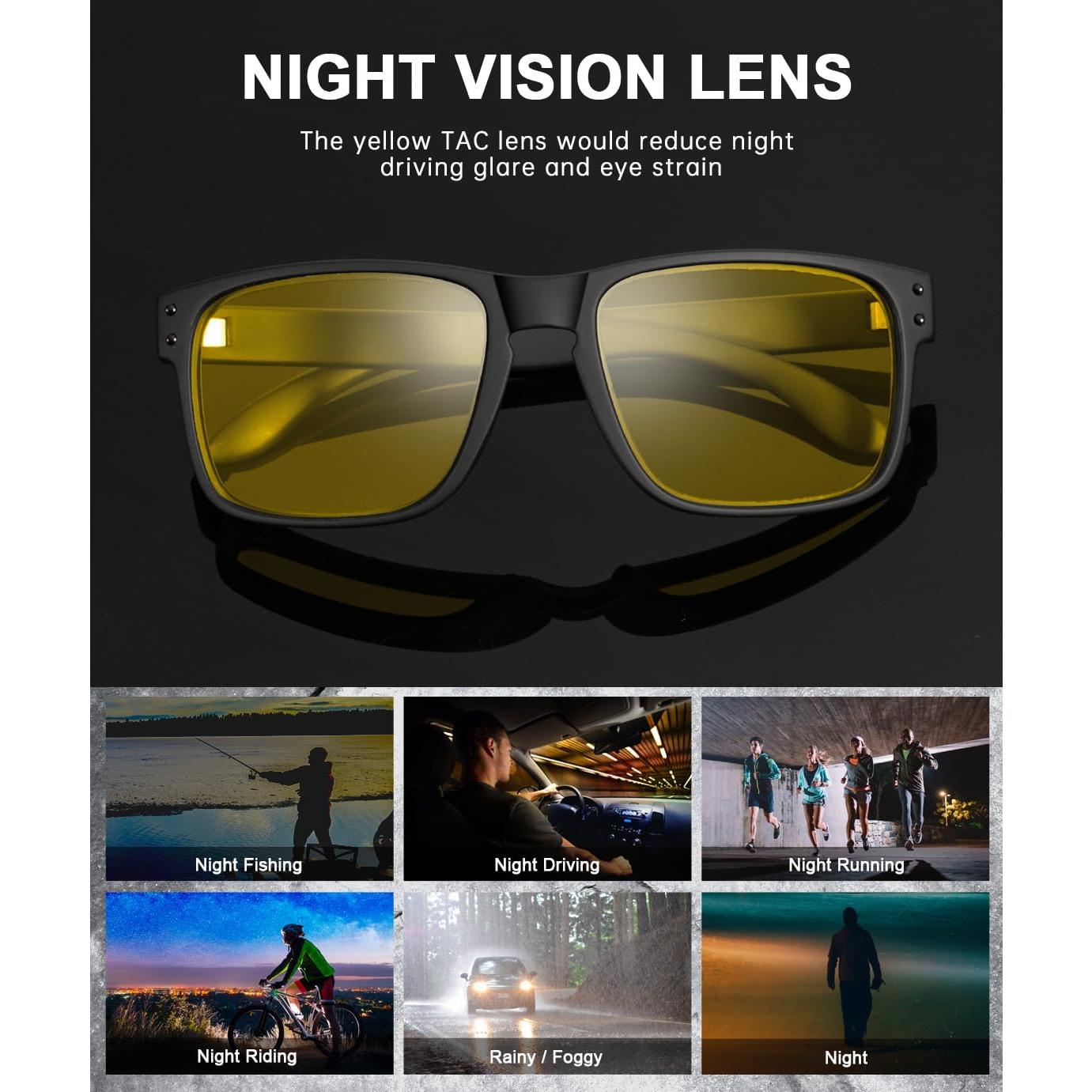 Gafas de sol KALIYADI polarizadas estilo vintage paquete de 3