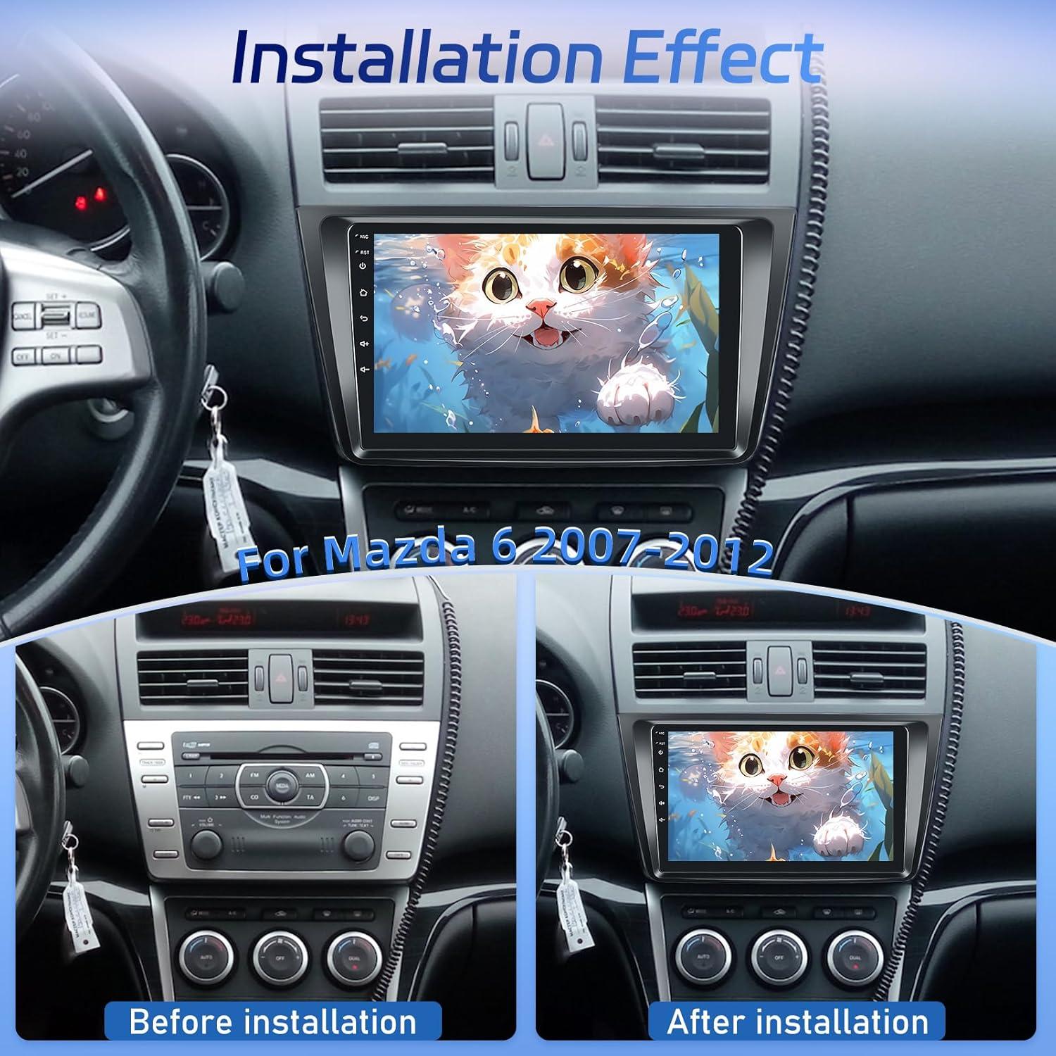 Radio de Coche NHOPEEW para Mazda 6 2007-2012 9" Carplay