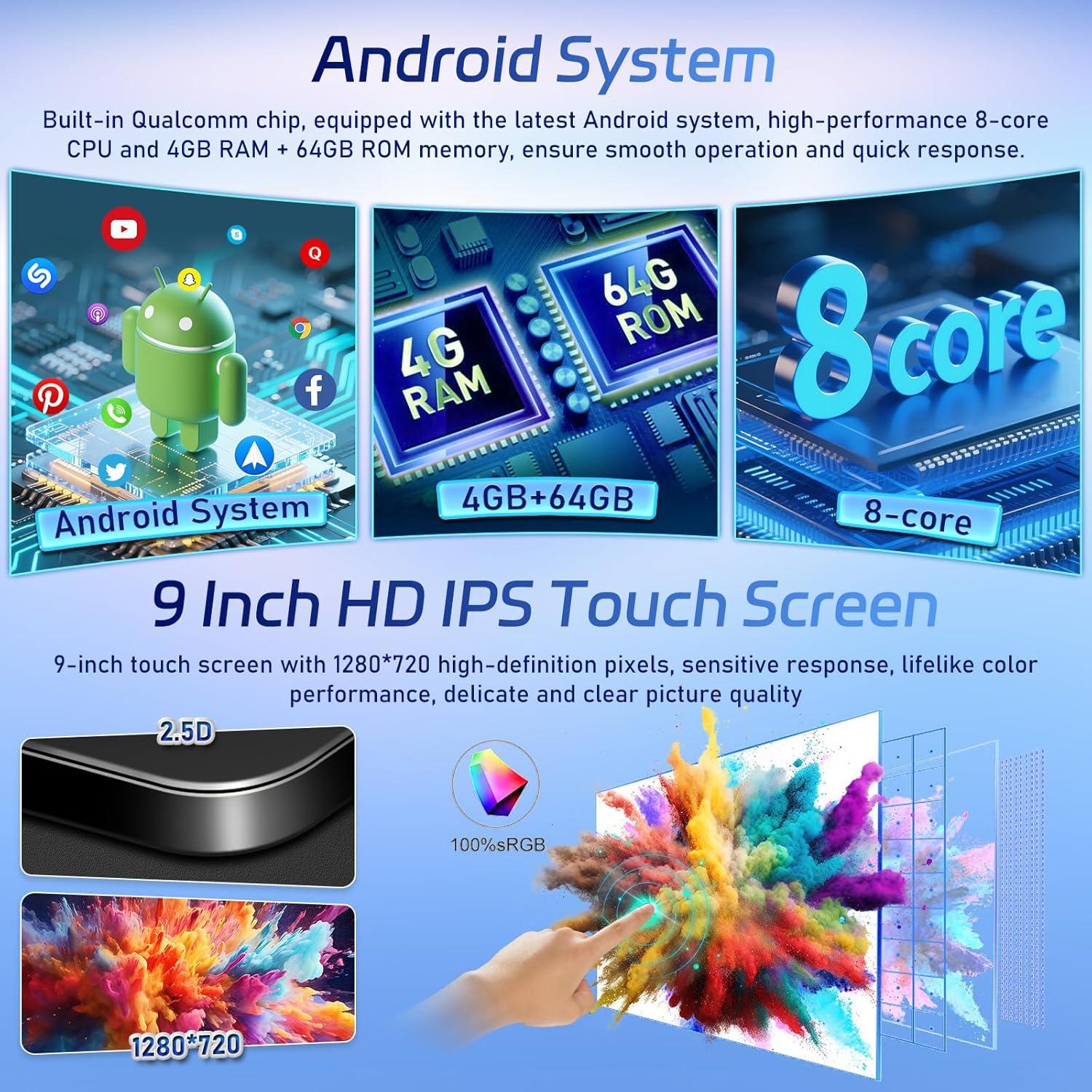 Radio de Coche NHOPEEW para Mazda 6 2007-2012 9" Carplay