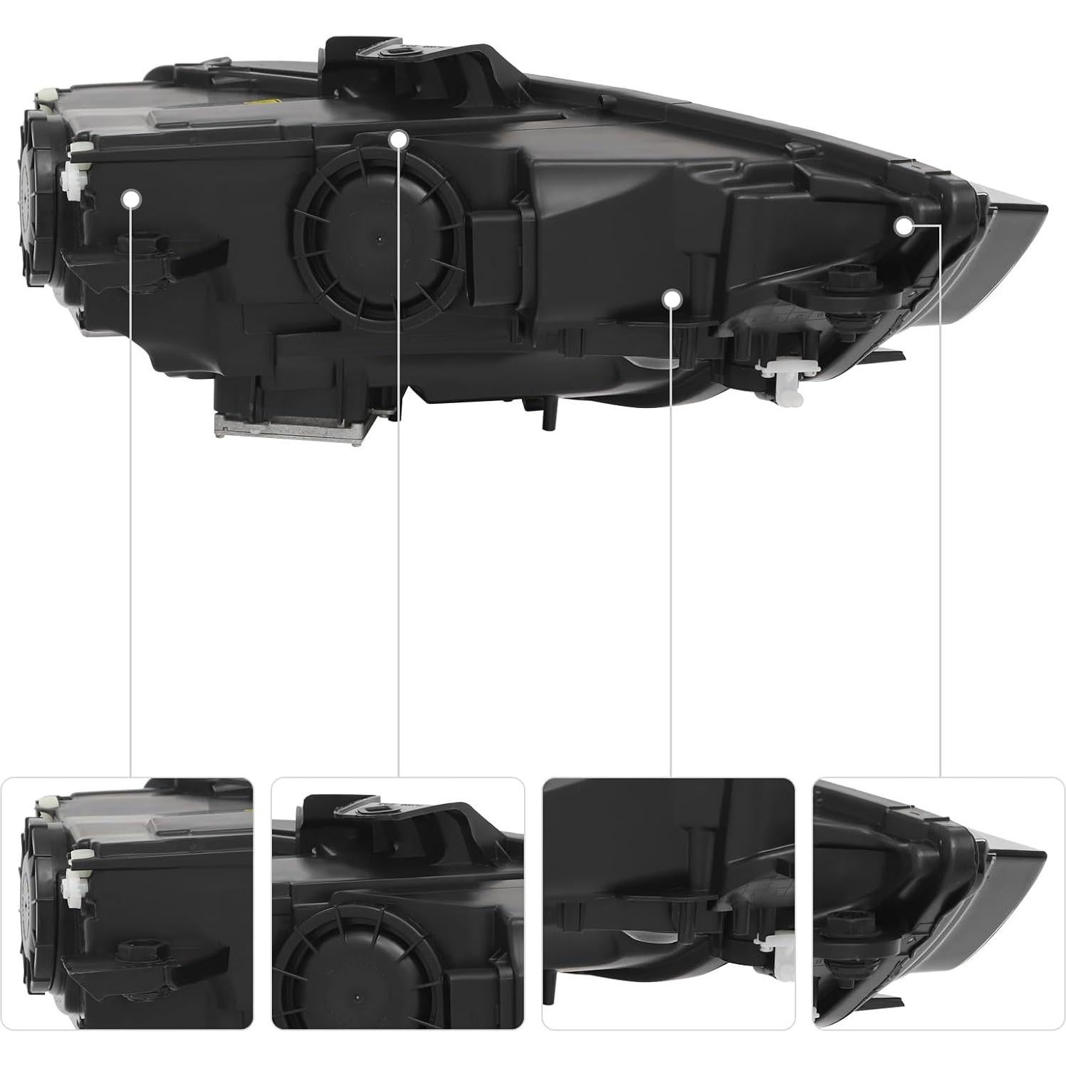 Faros HID Delanteros Izquierdos Audi A3 2015-2016 Reemplazo