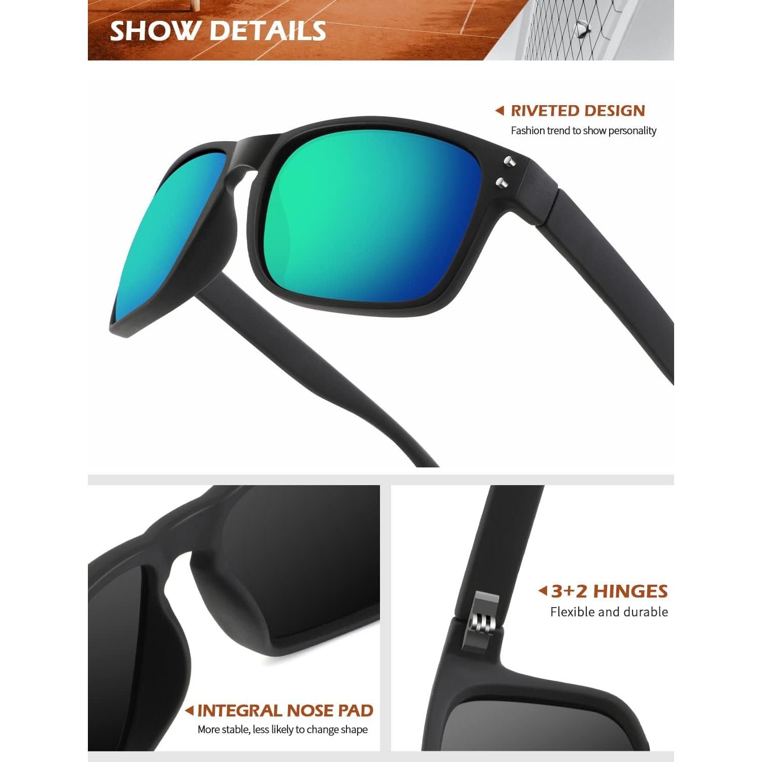 Gafas de Sol KALIYADI Polarizadas UV para Hombres y Mujeres