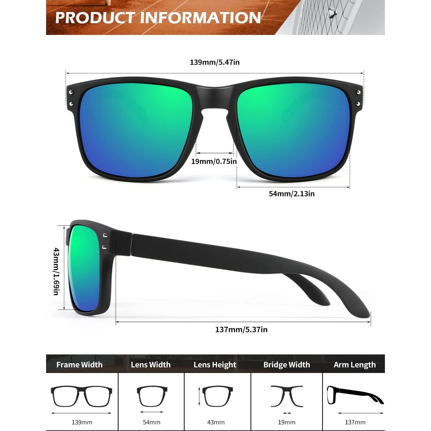 Gafas de Sol KALIYADI Polarizadas UV para Hombres y Mujeres