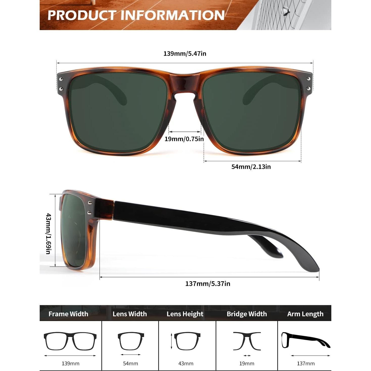 Gafas de Sol KALIYADI Polarizadas UV para Hombres y Mujeres