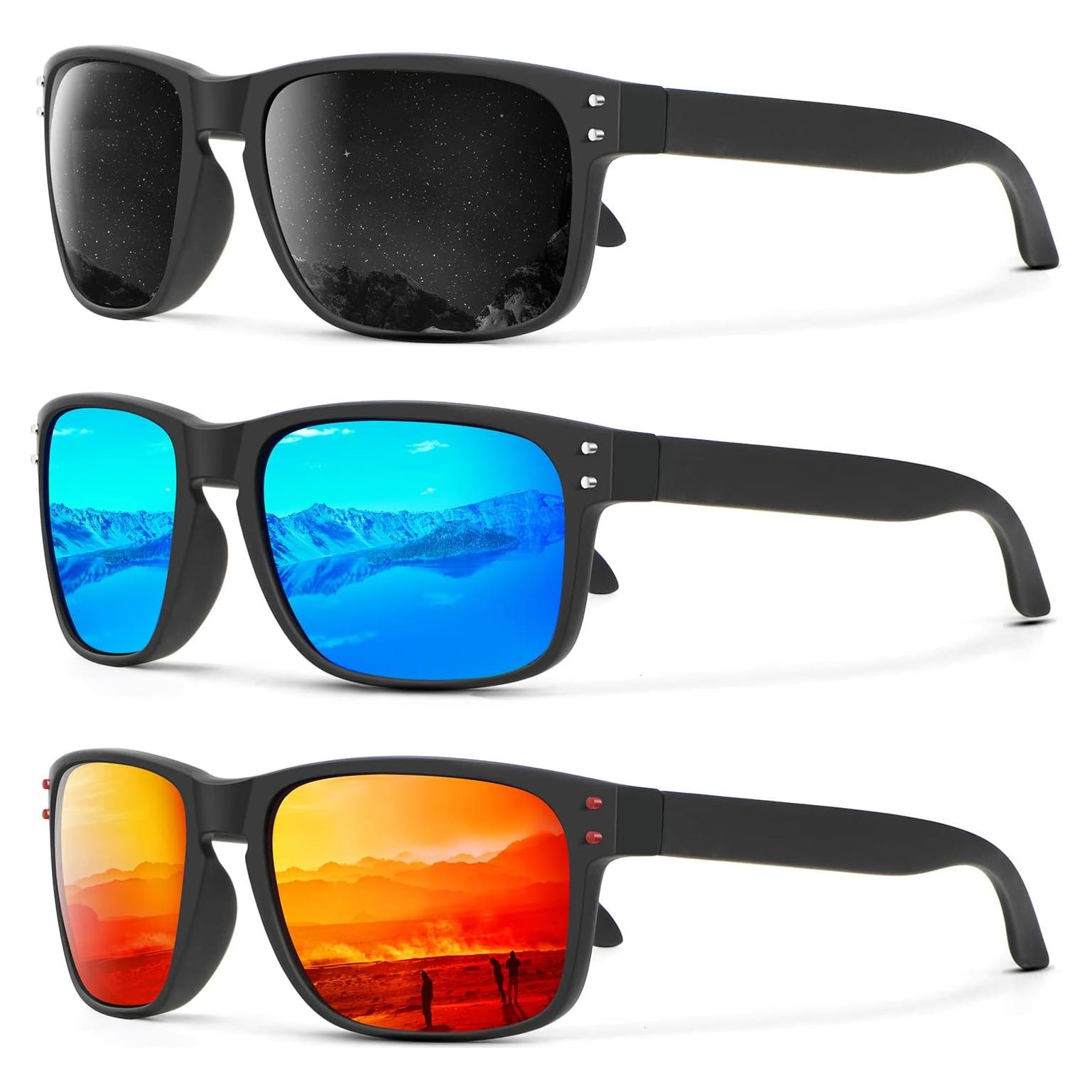 Gafas de Sol Polarizadas KALIYADI 3 Paquete UV Protección