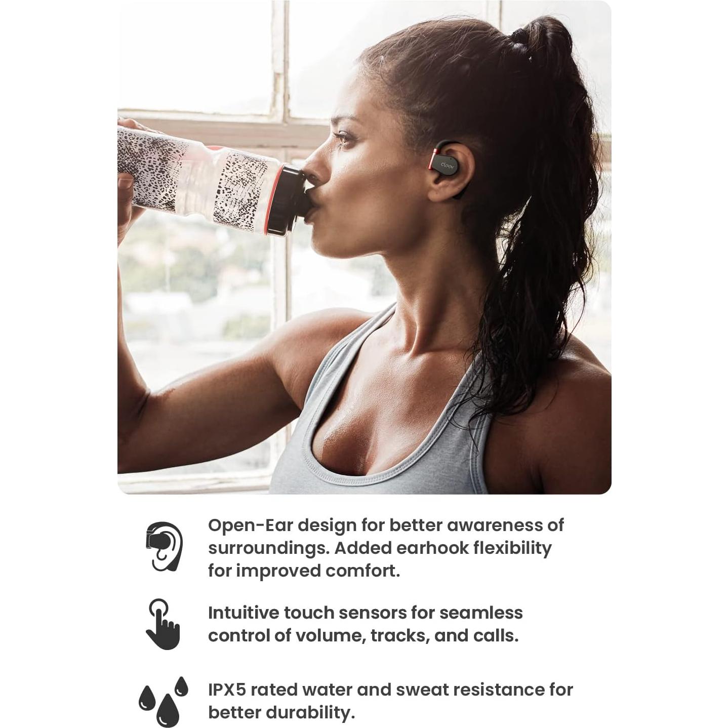 Auriculares Inalámbricos Cleer ARC II Sport Negro - 35h Batería